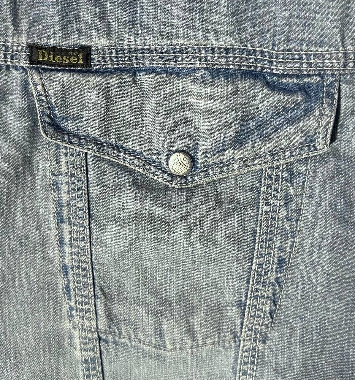 Designer DIESEL vintage jeans shirt buttons Denim made in Italy Size US M / EU 48-50 / 2 - 2 Thumbnail