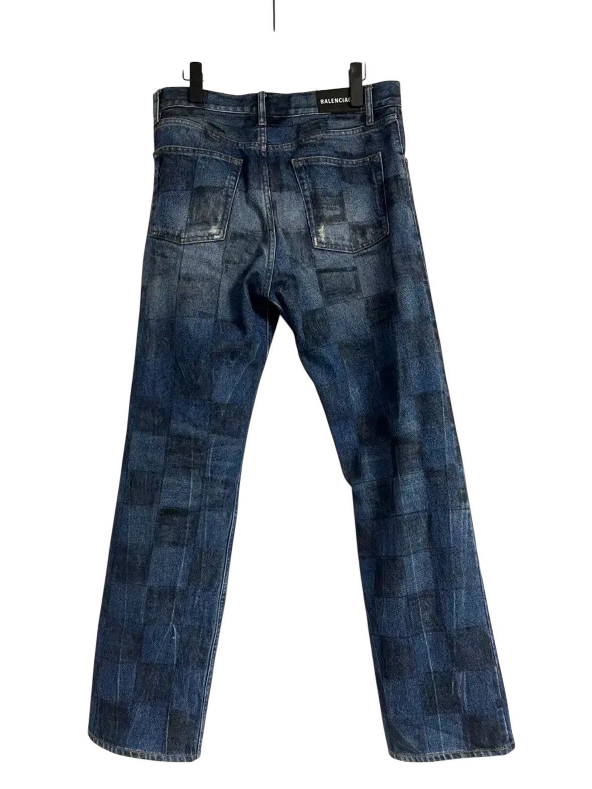 Balenciaga Balenciaga 19FW CHECKERBOARD SHARPIE Denim Jean Size US 29 - 3 Thumbnail