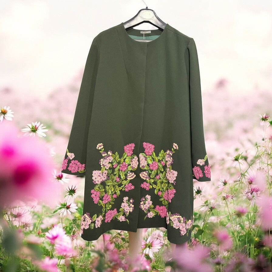Zac Posen NWT Zac Posen Green Velvet Dream Spring Coat Sz 18 Rare!! Size XXL / US 16-18 / IT 52-54 - 1 Thumbnail