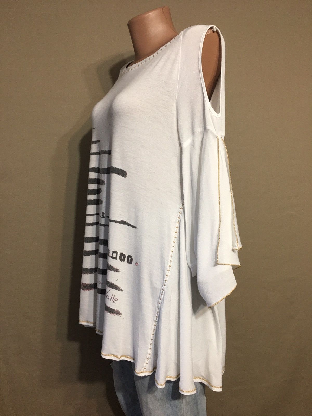 Other ELISA CAVALETTI by DANIELA DALLAVALLE Cotton Designer Blouse Size M / US 6-8 / IT 42-44 - 5 Thumbnail