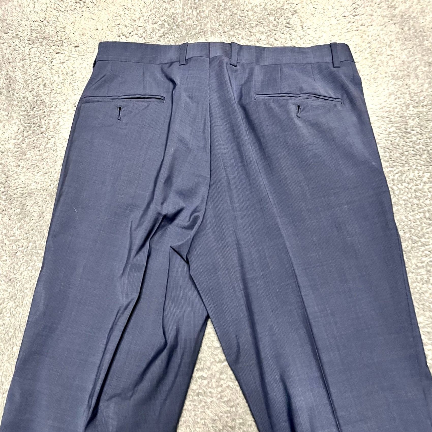 Ted Baker Ted Baker London Mens Pants Blue Plaid Wool Dress Slacks 35 x33.5 Size US 35 - 4 Thumbnail