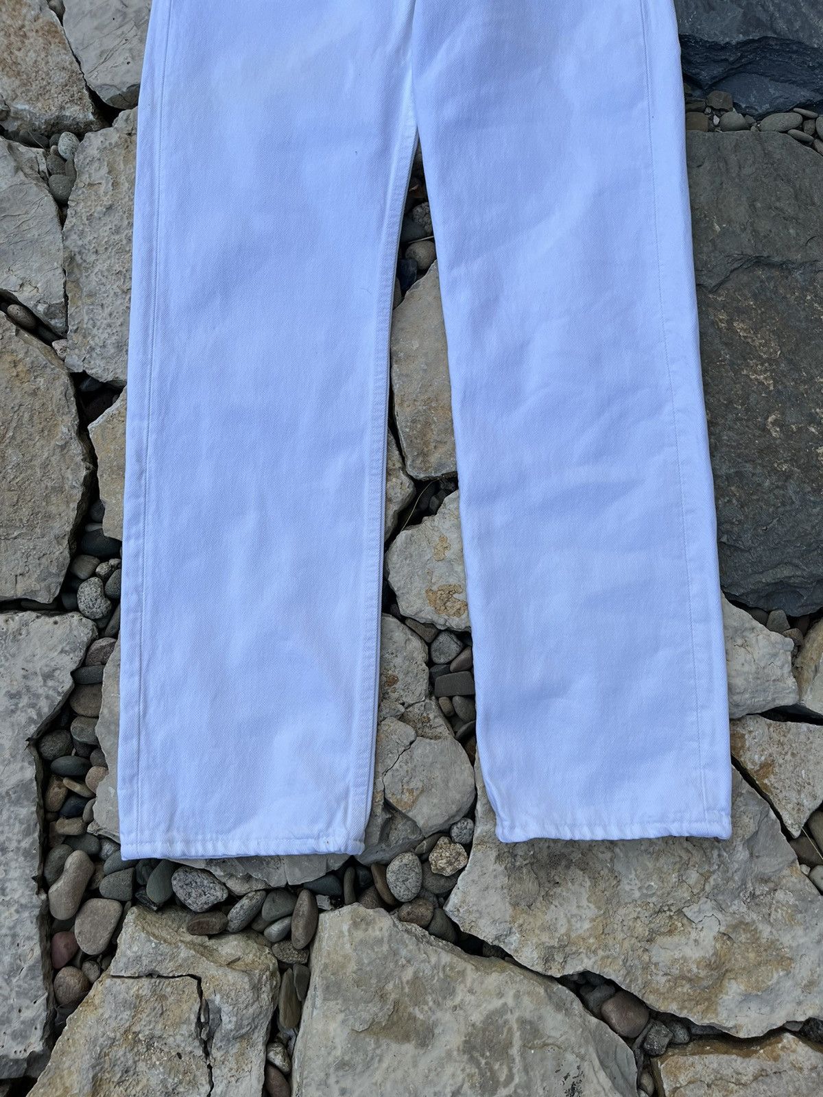 Levi's × Levi's Vintage Clothing × Vintage Vintage 90s Levi’s 501 white 34x32 denim jeans made in USA Size US 34 / EU 50 - 5 Thumbnail