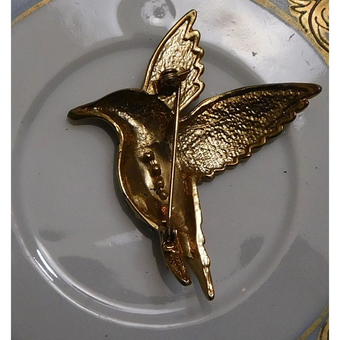 Other Vintage Humming Bird Brooch With Rhinestones And Enamel Size ONE SIZE - 3 Thumbnail