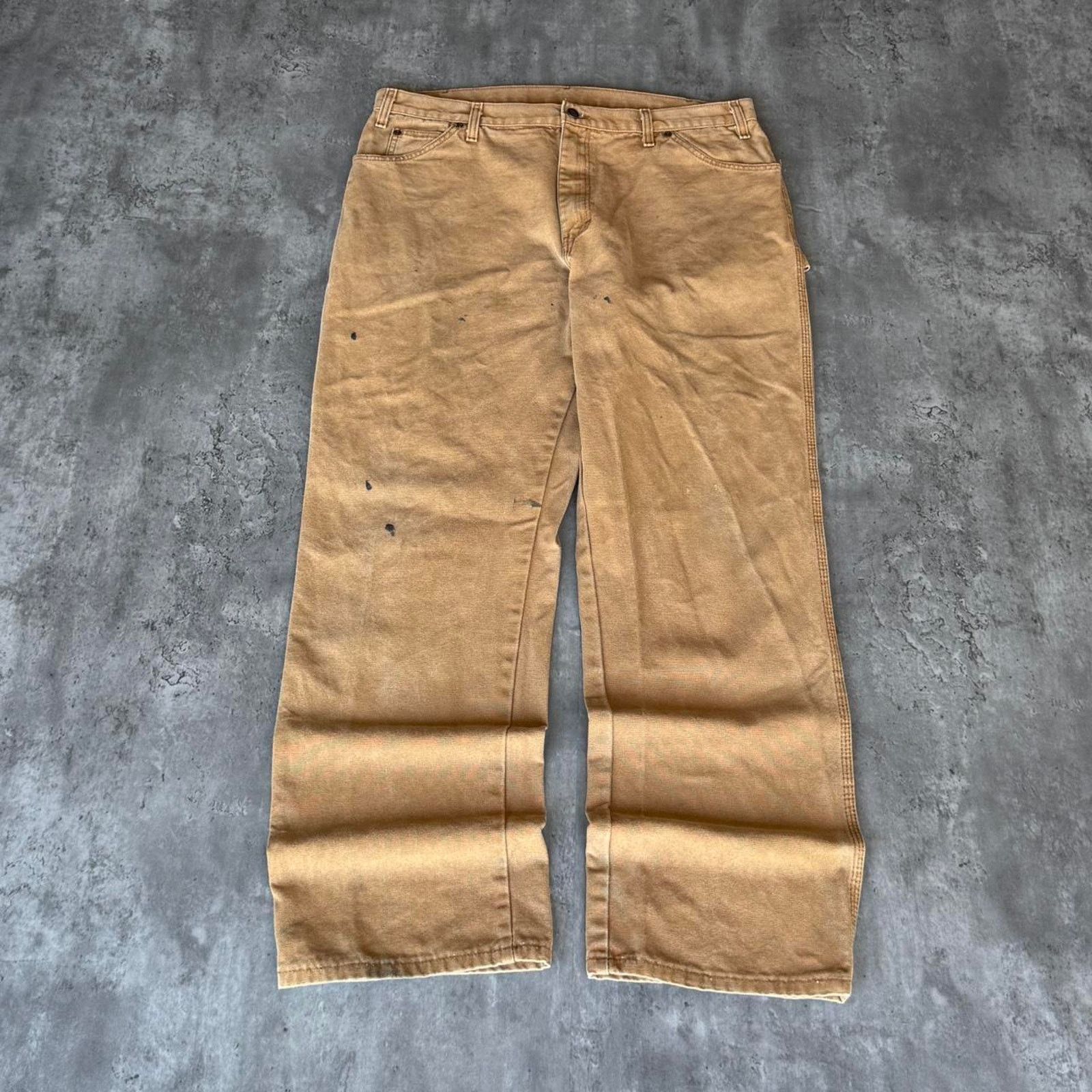 Carhartt × Dickies × Vintage Crazy Y2K Carhartt Style Baggy Skater Grunge Carpenter Pants Size US 38 / EU 54 - 2 Thumbnail