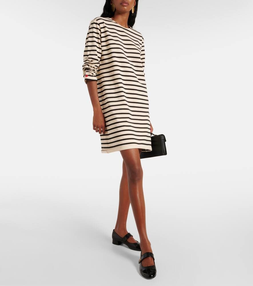 Tory Burch o1s22i1n1024 Striped Cotton Dress in Black & Ivory Size XS / US 0-2 / IT 36-38 - 2 Thumbnail