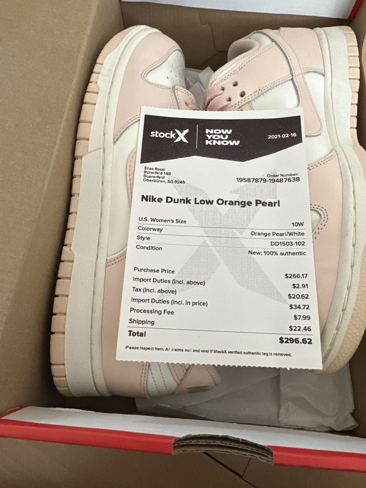 Nike Nike Dunk Low Orange Pearl Size US 8.5 / EU 41-42 - 7 Thumbnail