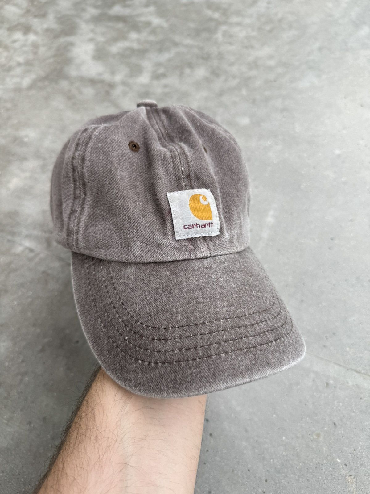Carhartt × Carhartt Wip *VINTAGE* Carhartt WIP washed brown cap Size ONE SIZE - 2 Thumbnail