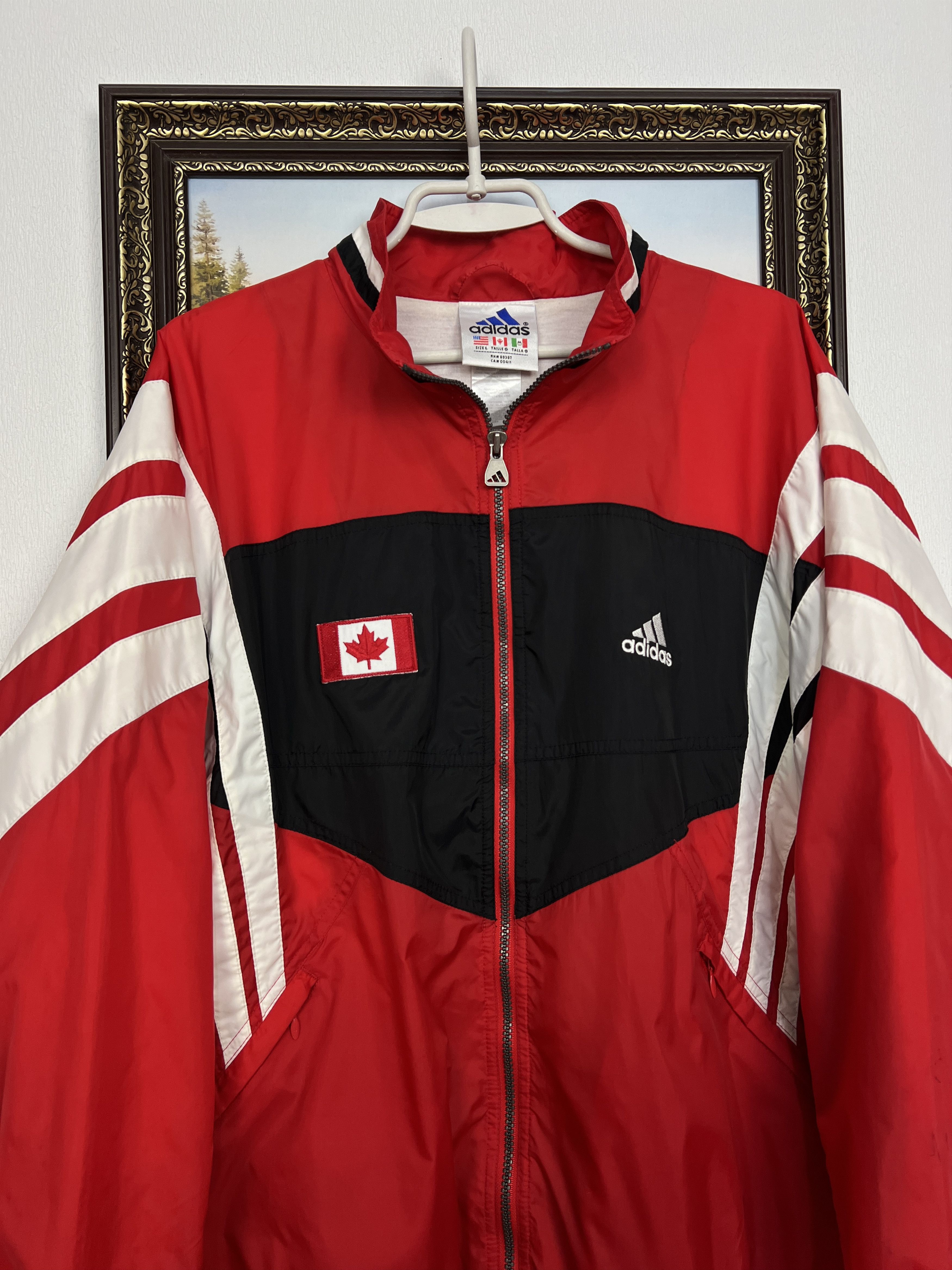 Adidas Vintage 90's Canada Olympics Jacket National Track Top Zip Size US L / EU 52-54 / 3 - 2 Thumbnail