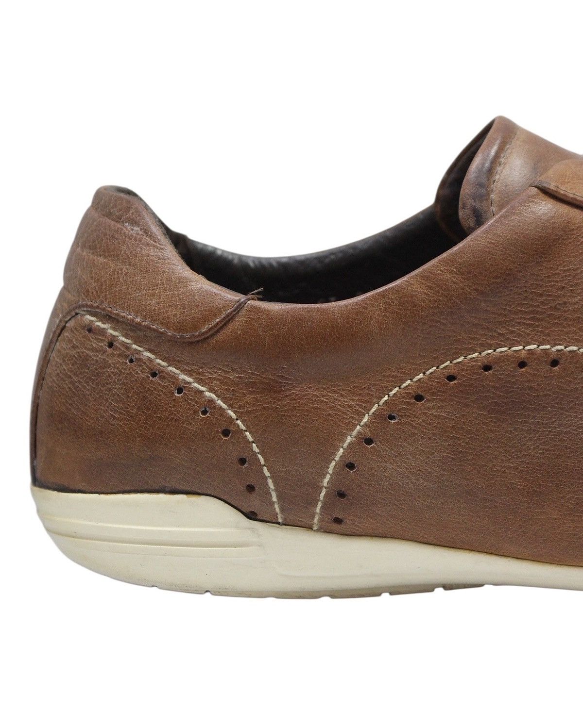 Japanese Brand 2000S TANDY BROWN LEATHER DRESS SNEAKERS Size US 8 / EU 41 - 8 Thumbnail