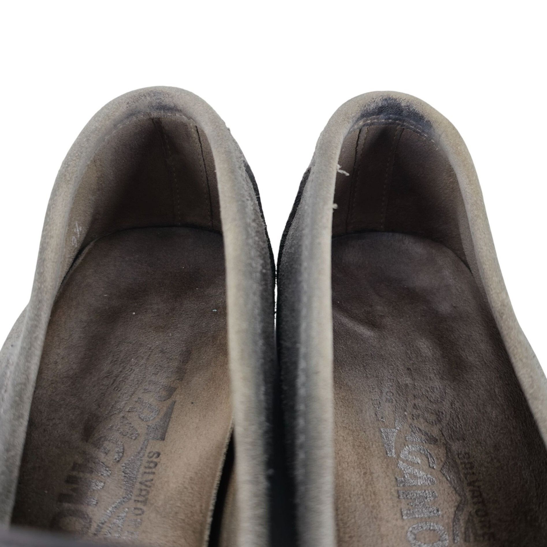 Salvatore Ferragamo Salvatore Ferragamo Italy Gray Suede Buckle Moccasin Loafers Size US 9.5 / EU 42-43 - 7 Thumbnail