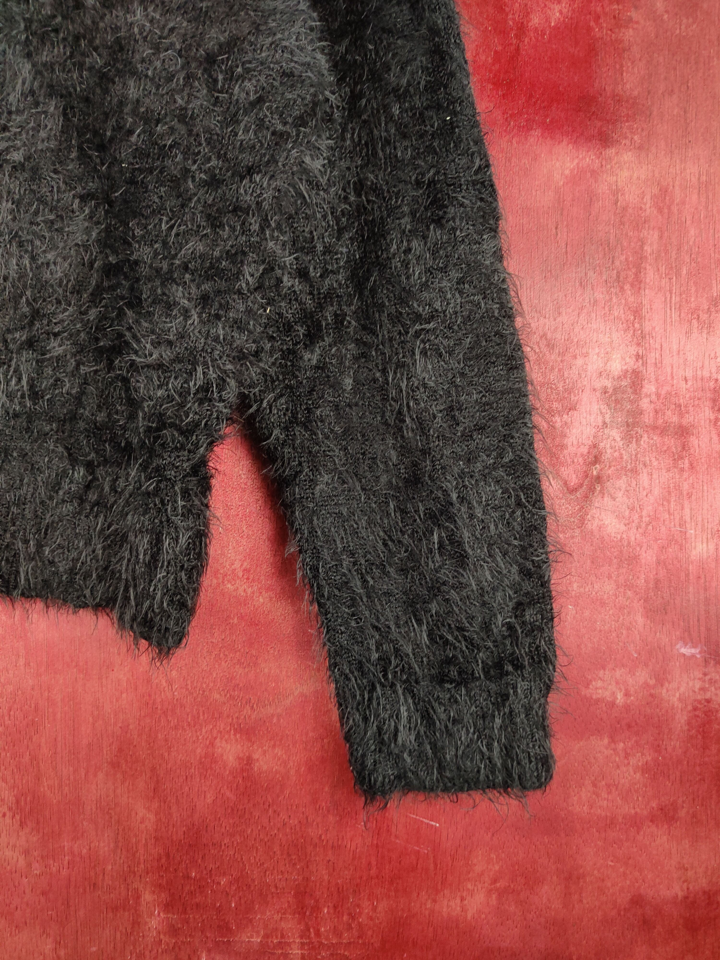 Japanese Brand × Vintage Avail Avantgarde Black Fur Mohair Knitwear Size L / US 10 / IT 46 - 6 Thumbnail