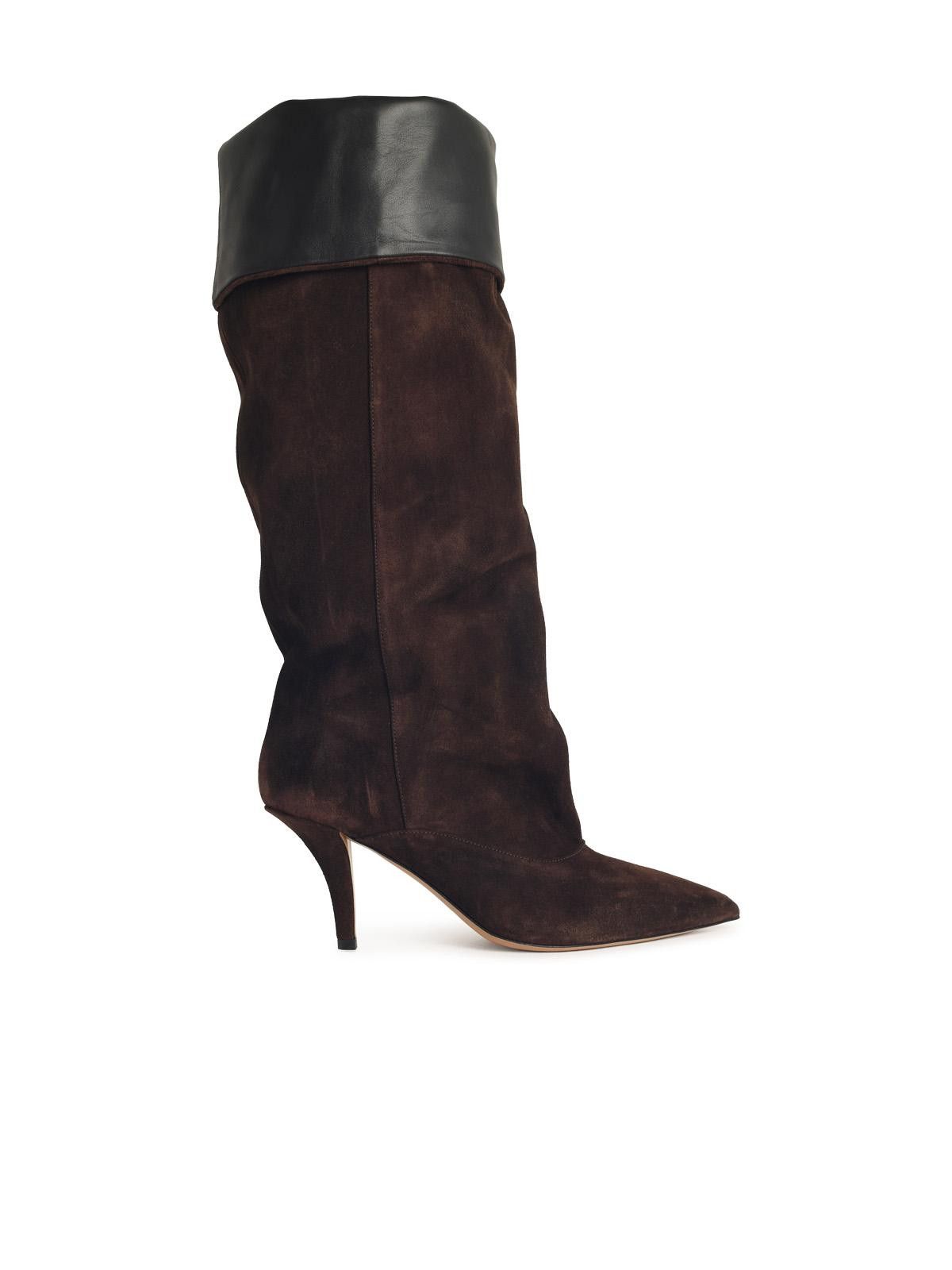 Paris Texas PARIS TEXAS 'Ines Reverse 75' Chocolate Suede Boots Size US 6 / IT 36 - 1 Thumbnail