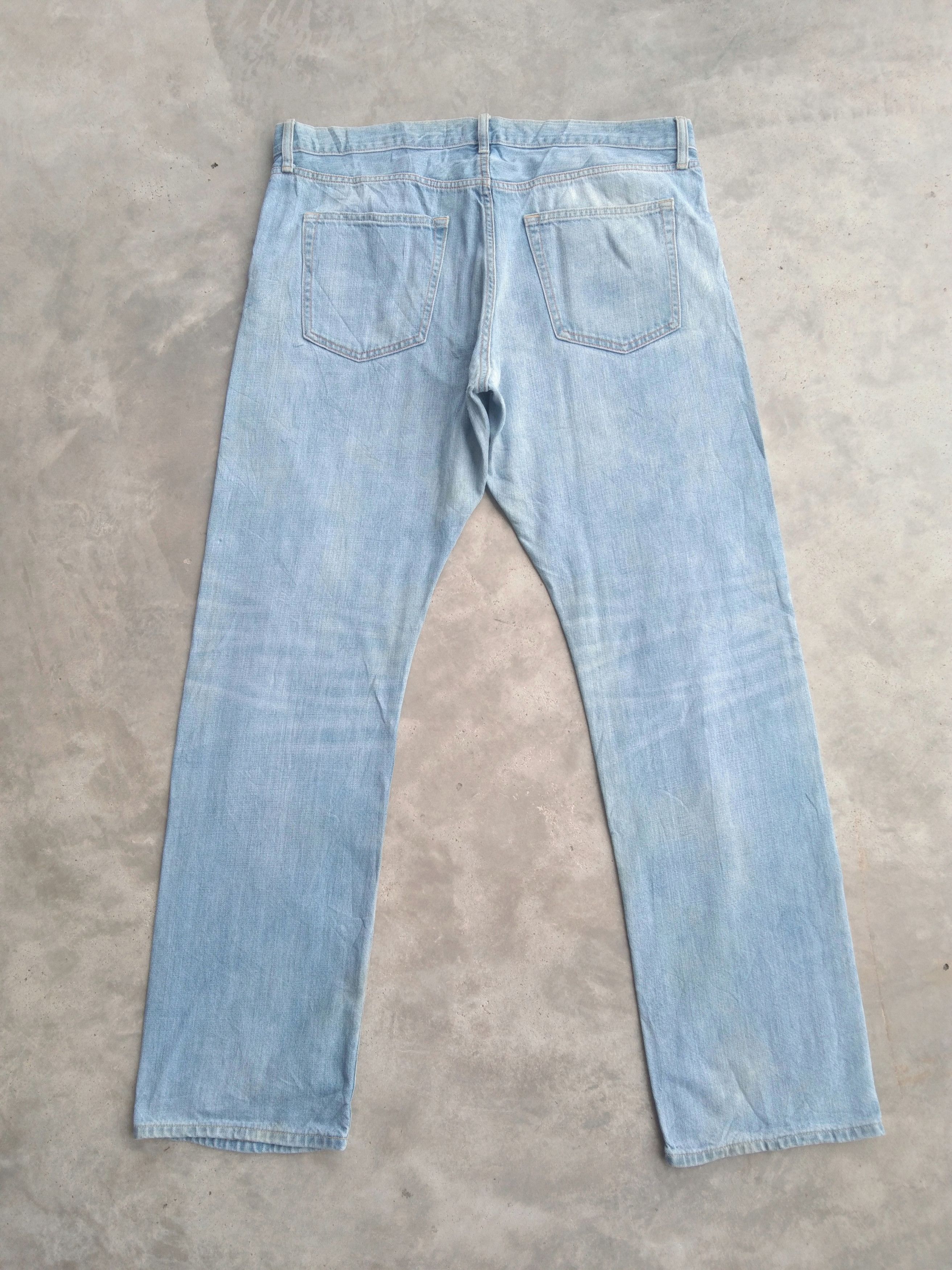 Japanese Brand Vintage Redline Uniqlo Faded Blue Selvedge Jeans 38x34 Size US 38 / EU 54 - 2 Thumbnail