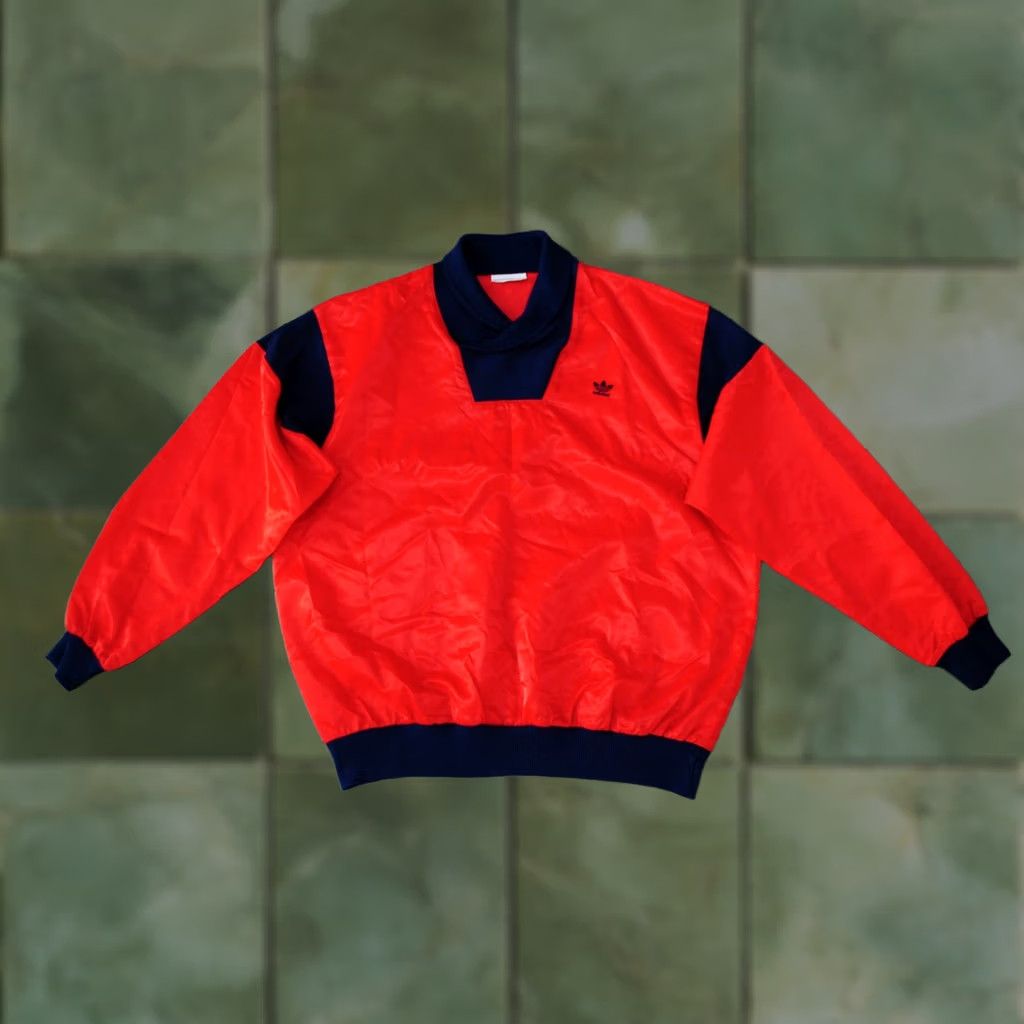 Adidas VINTAGE Adidas Originals TREFOIL Red PULL OVER Training 42-44 Jacket Mens 80s 1980s UK Made Size US XS / EU 42 / 0 - 1 Thumbnail