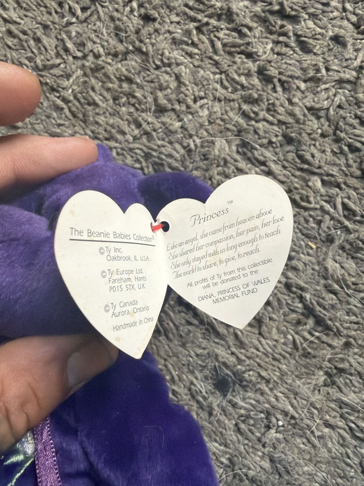 Vintage 1997 Ty Princess Beanie Baby Size ONE SIZE - 4 Thumbnail