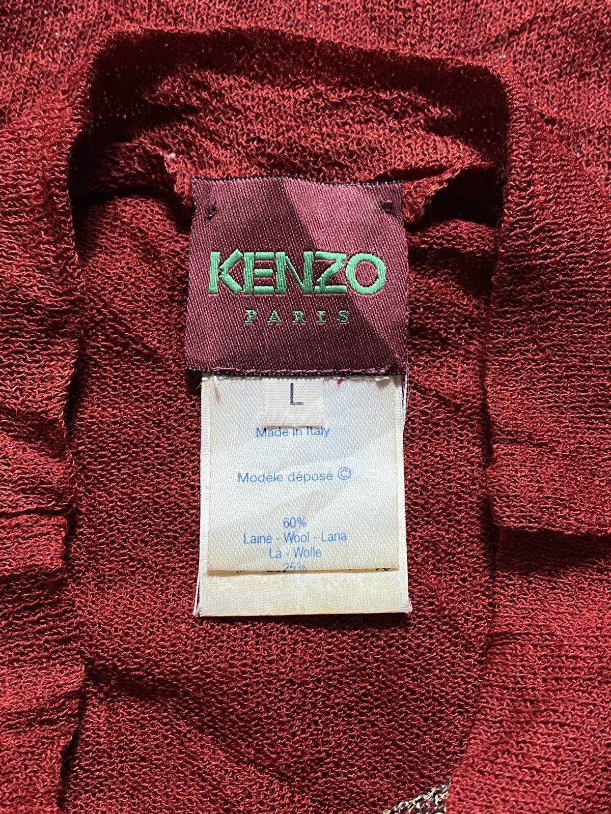 Kenzo Vintage 1990’s Kenzo Paris Jacquard Wool Knit Turtleneck Size M / US 6-8 / IT 42-44 - 3 Thumbnail