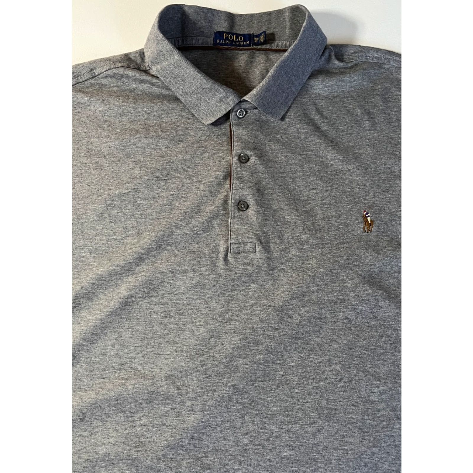Polo Ralph Lauren Polo Ralph Lauren Polo Shirt Men’s Long Sleeve Gray 3XB Big & Tall Classic Embroidered Logo Polo Shirt Size US XXL / EU 58 / 5 - 5 Thumbnail