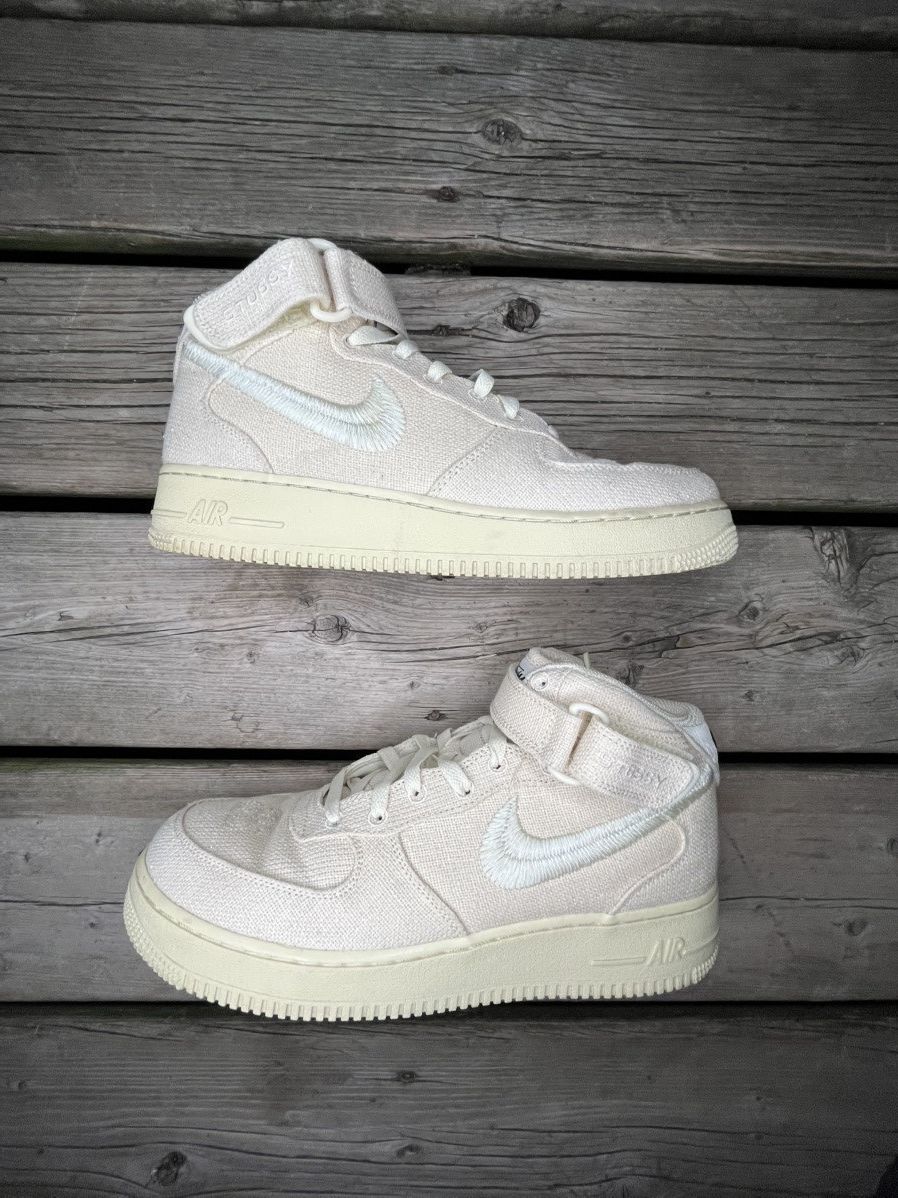 Nike × Stussy Stussy X Nike Air Force 1 OG ALL Beige Size US 9 / EU 42 - 1 Thumbnail