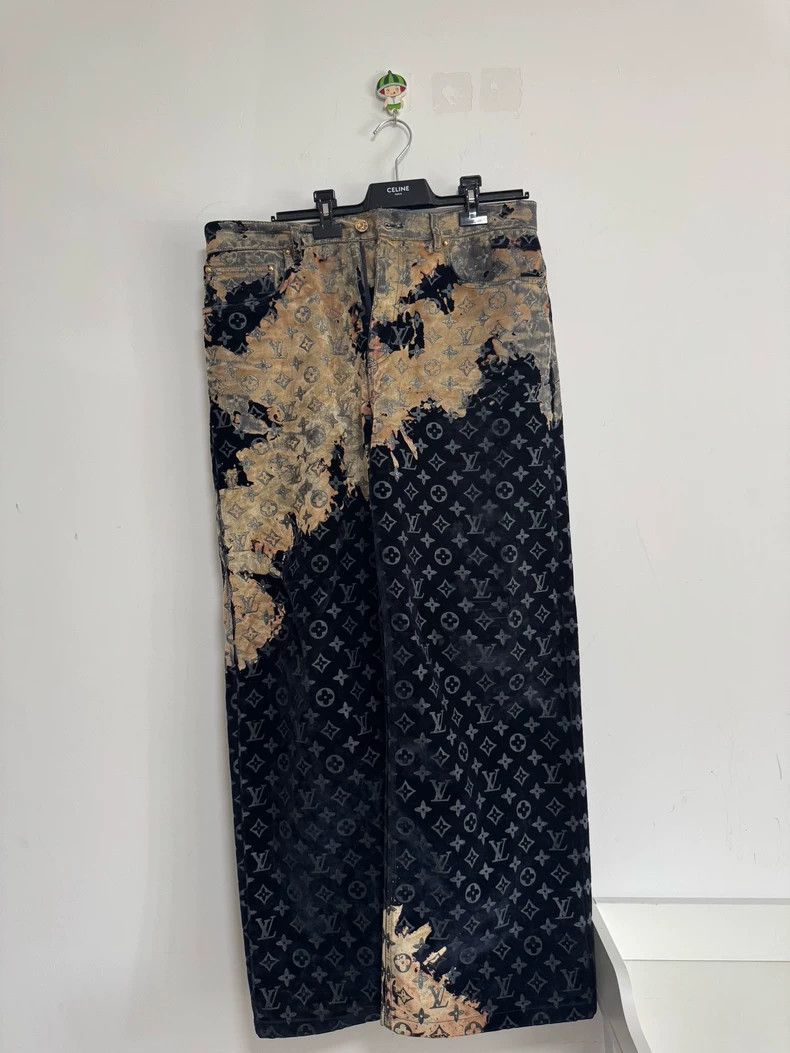 Louis Vuitton LV Monogram Print Denim Jeans - dmc Size US 32 / EU 48 - 1 Thumbnail