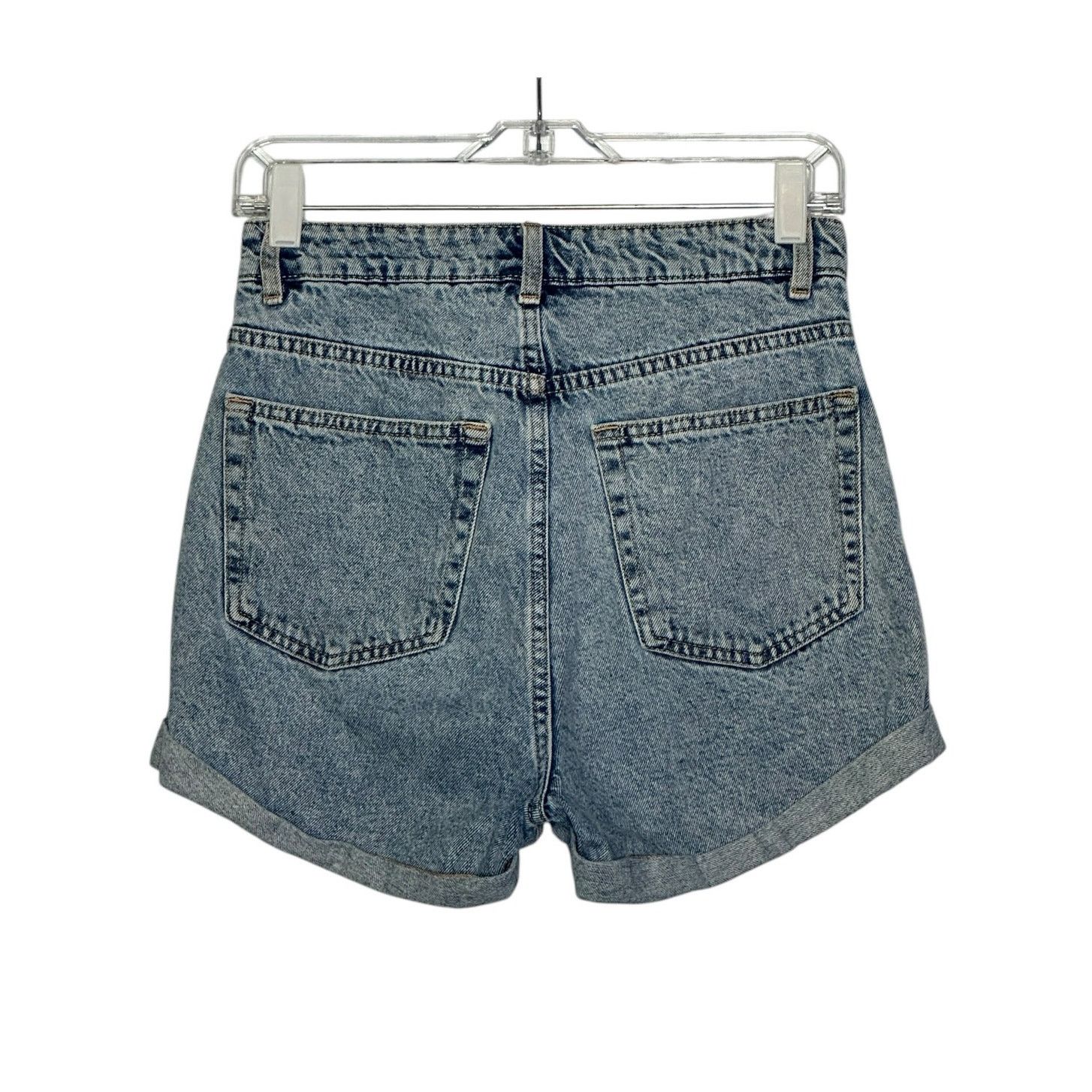 Denim & Co. Denim Co blue cuffed high waist jean shorts size 4 Size 27" / US 4 / IT 40 - 2 Thumbnail