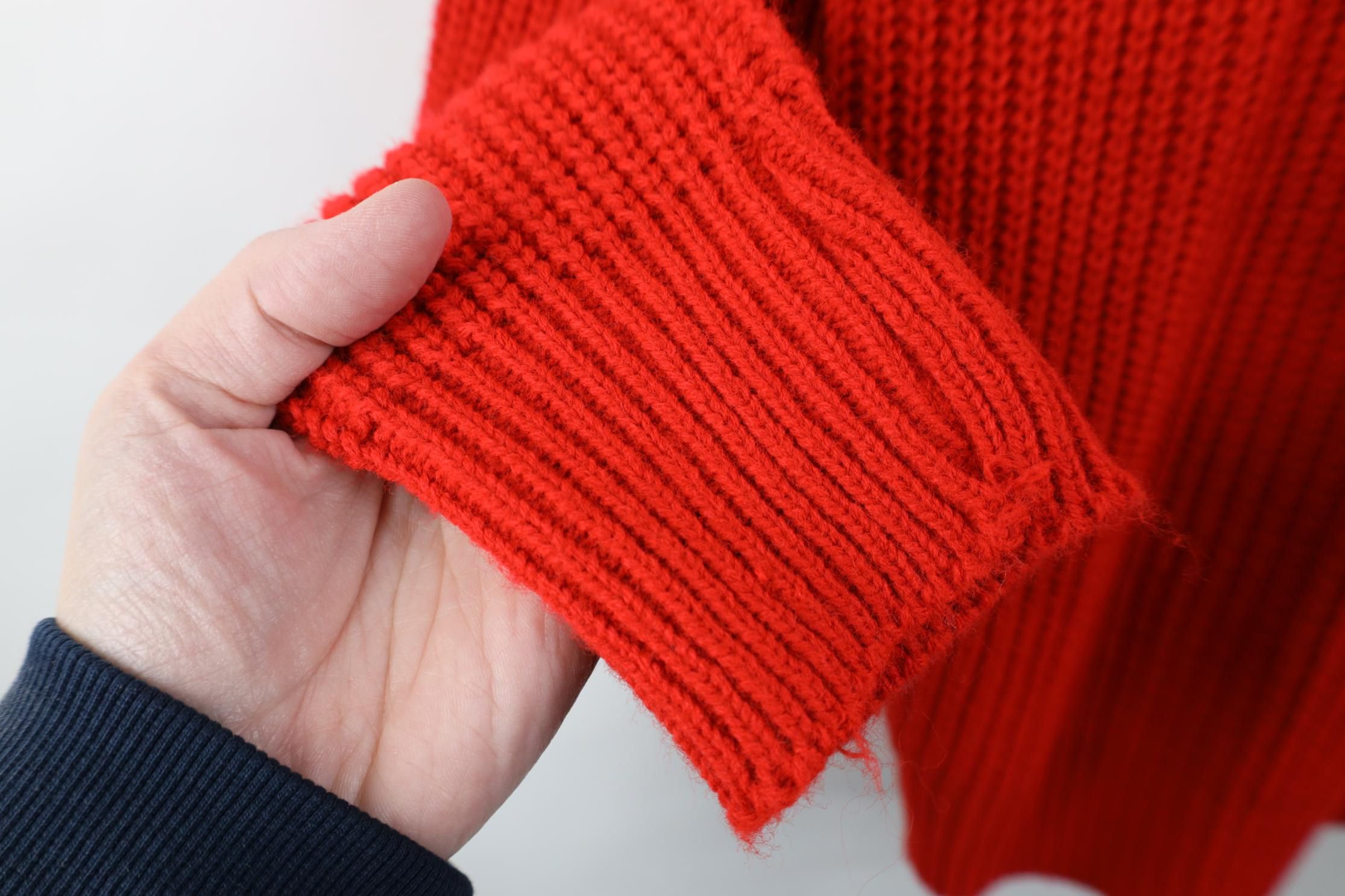 Vintage Vintage 70s 80s Streetwear Ribbed Knit Sweater Red USA Size US L / EU 52-54 / 3 - 6 Thumbnail