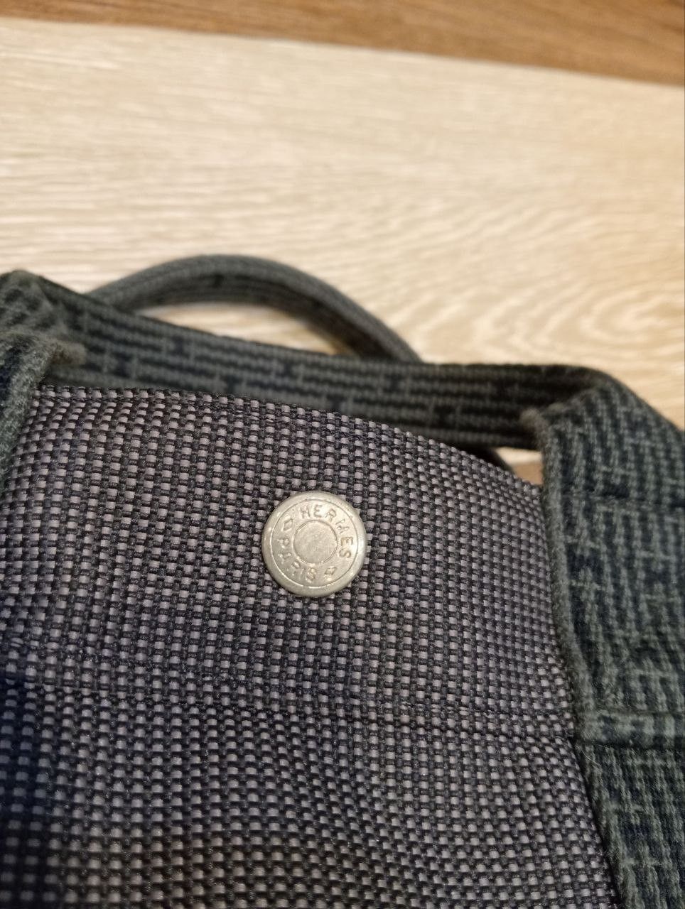 Hermes HERMES HERLINE GRAY CANVAS TOTE BAG Size ONE SIZE - 5 Thumbnail