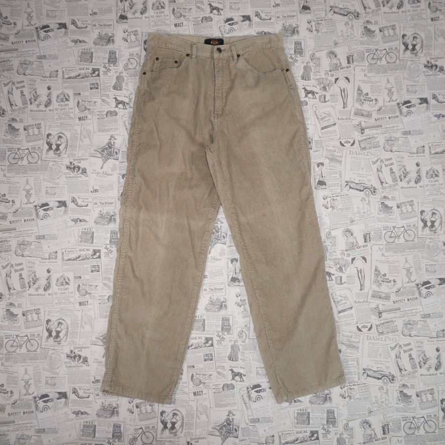 Route 66 33 -Vintage Y2K Route 66 khaki Bay corduroy baggy 1990 pants Size US 33 - 2 Thumbnail