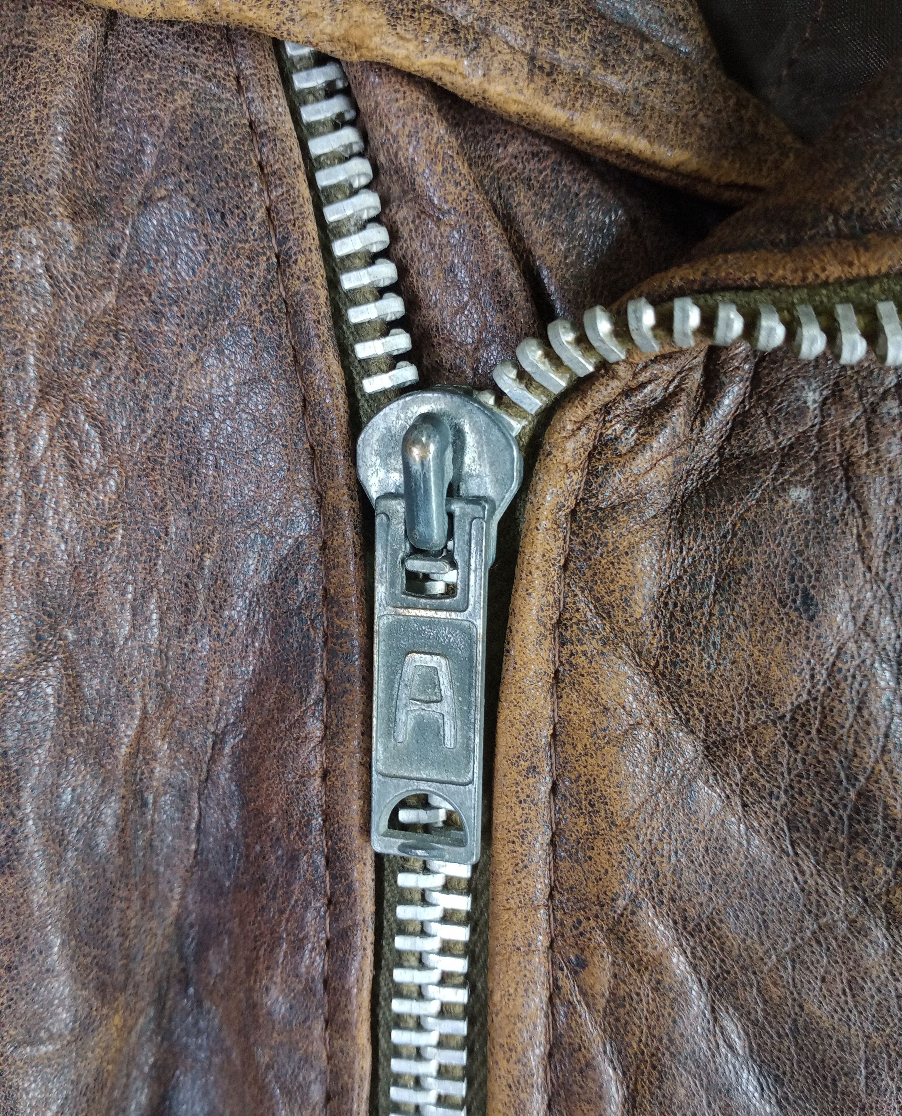Vintage 60s French Army Japa Pilot Genuine Leather Flight Jacket Size US M / EU 48-50 / 2 - 6 Thumbnail