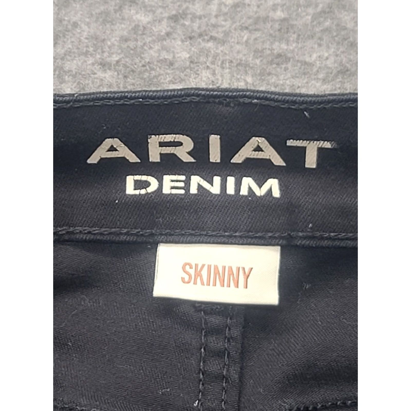 Ariat Ariat Jeans Womens 31x30 Forever Skinny Leg Slim Fit Mid Rise Stretch Denim Black Cowgirl Theme 5-Pocket Mens Womens Girls Size 24" / US 00 / IT 34 - 2 Thumbnail