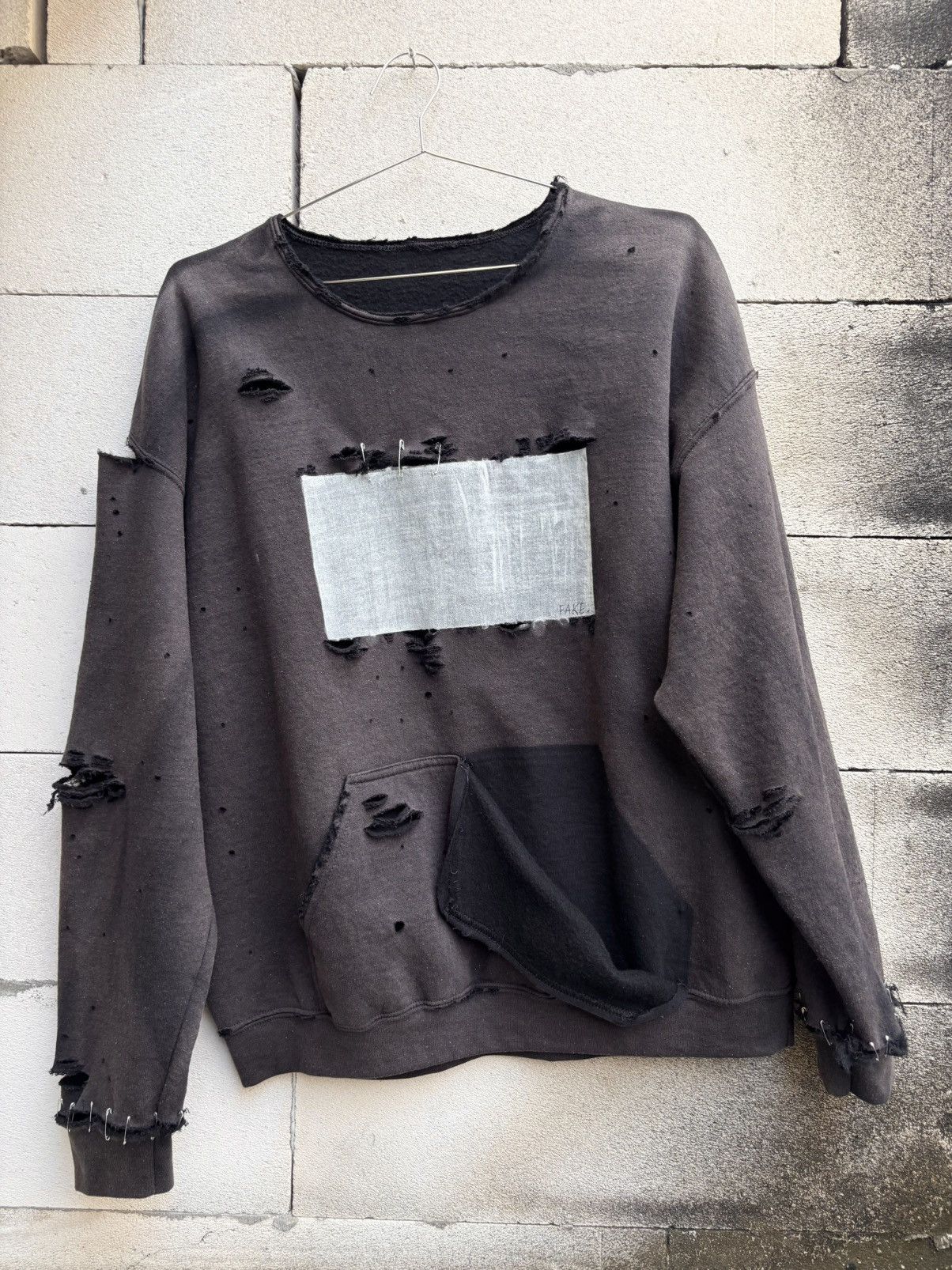Vintage Thrashed Distressed Faded Sweatshirt ERD Grunge Size US L / EU 52-54 / 3 - 10 Thumbnail