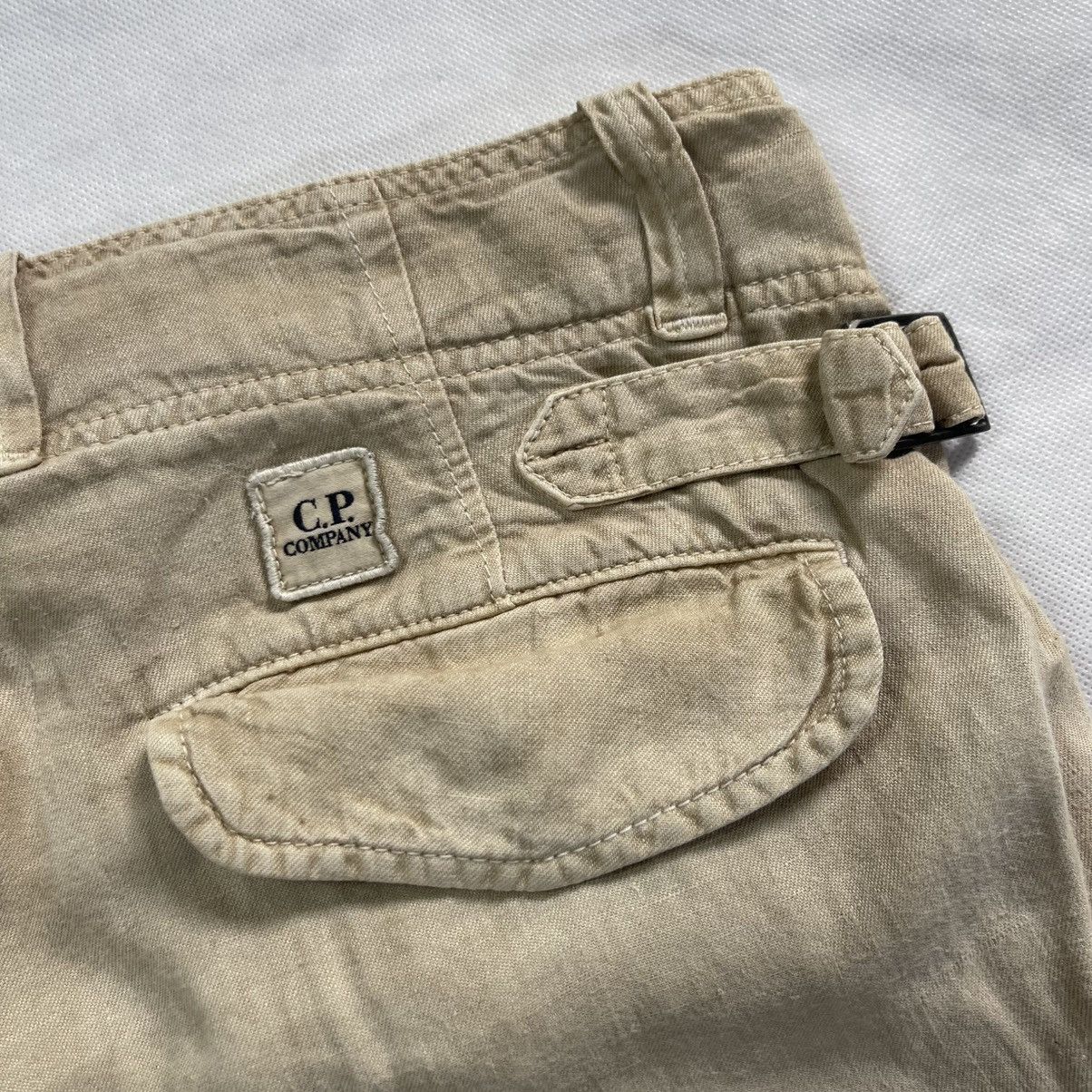 C.P. Company C.P Company Linen With Buckle Waist Military Style Pant Size US 33 - 10 Thumbnail