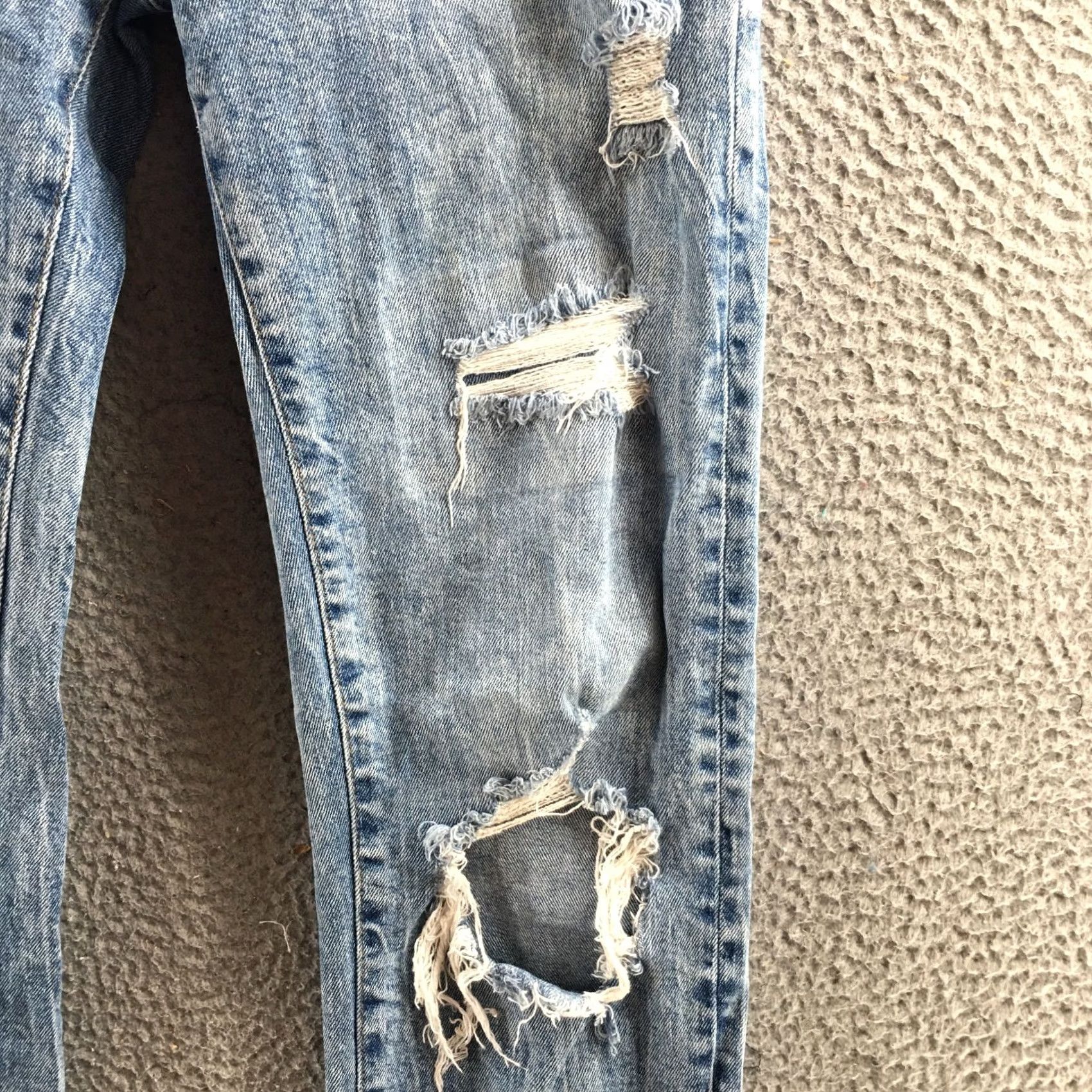 American Eagle Outfitters American Eagle Outfitters Skinny Jeans Mens 30x36 Blue Denim Distressed Zip Jeans Slim 5-Pocket Denim Blue Mens Size US 30 / EU 46 - 6 Thumbnail