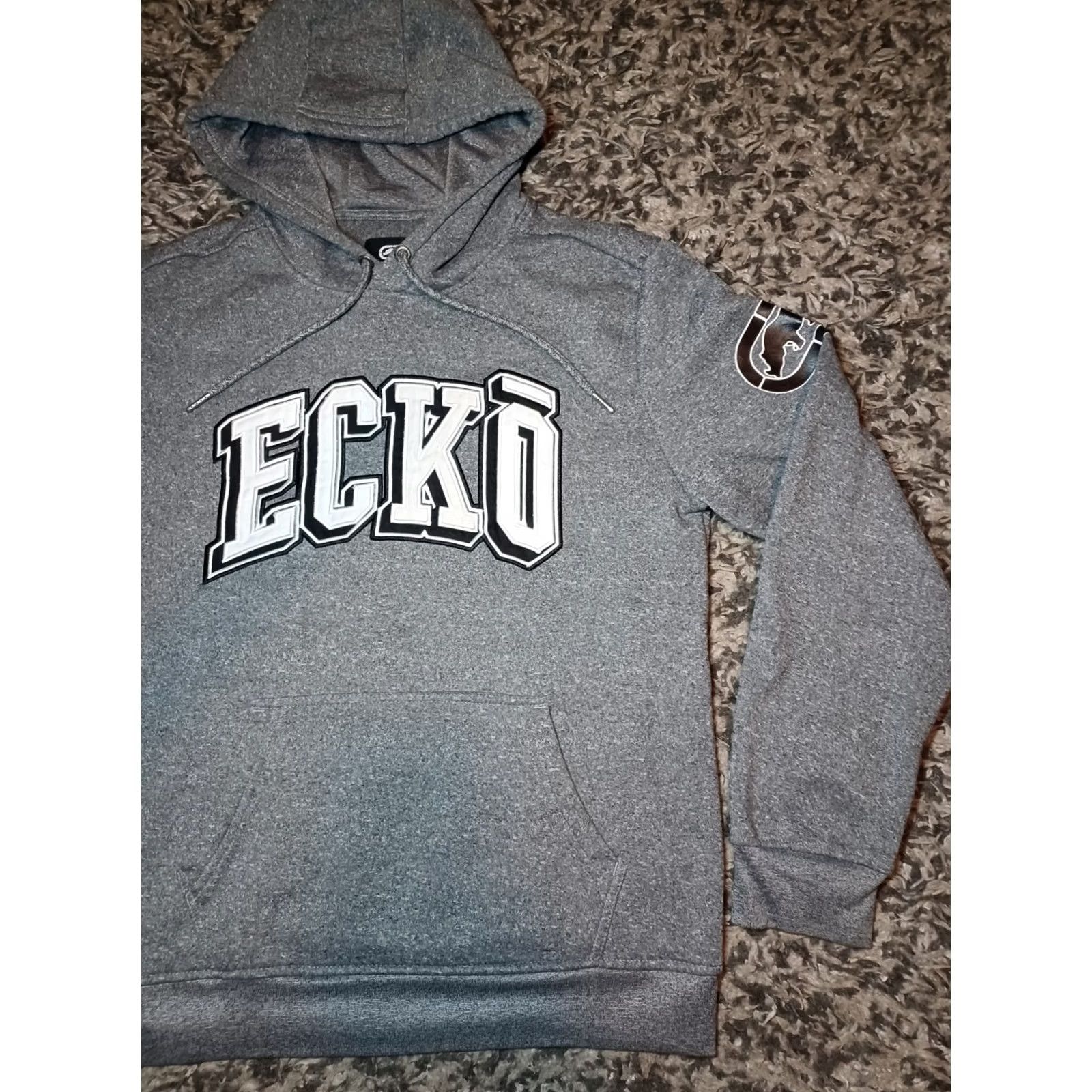 Vintage VINTAGE Ecko Unltd Rhino Skate Grunge Hoodie Size S Gray Pullover Hoodie Mens Size US S / EU 44-46 / 1 - 2 Thumbnail