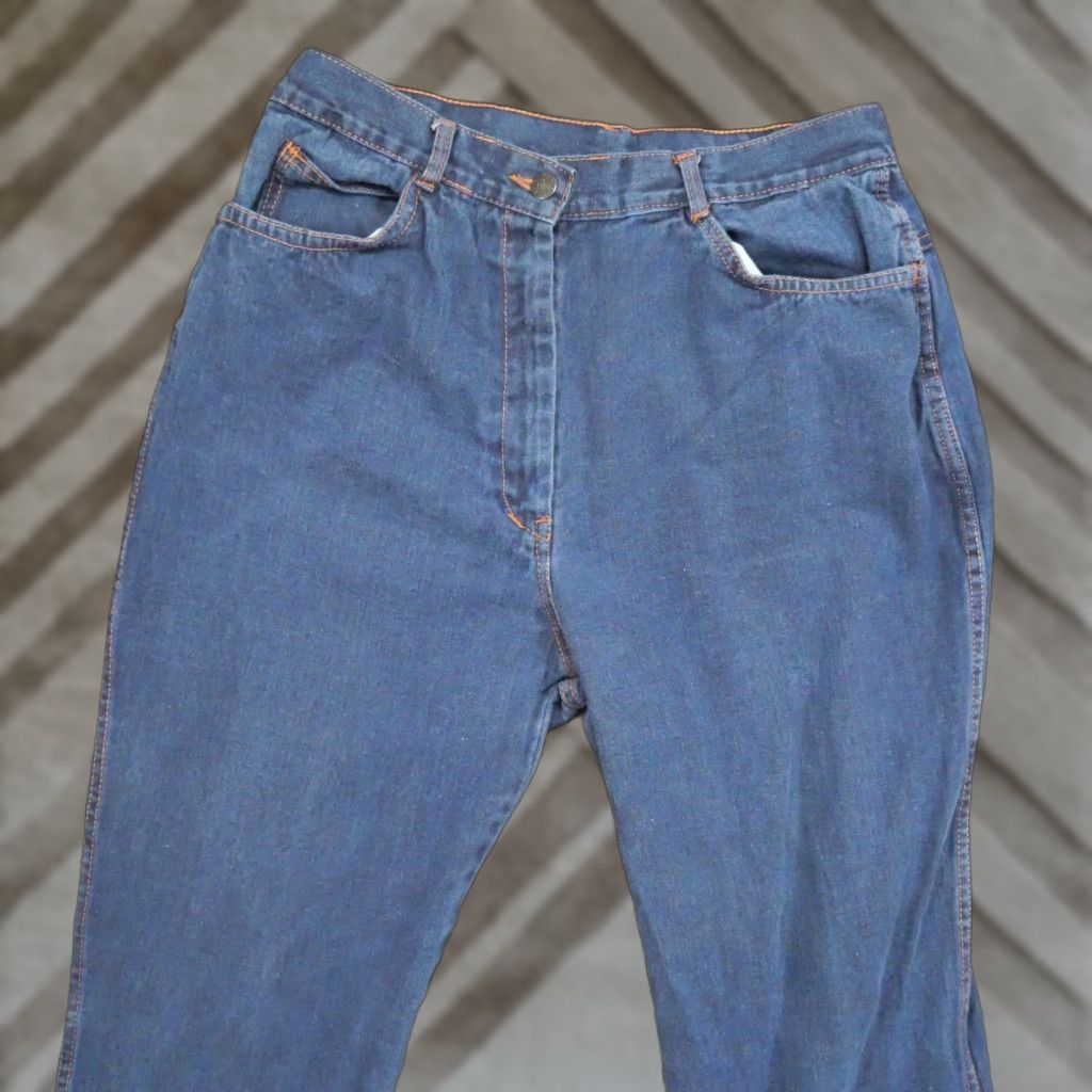Vintage VINTAGE Elbee Jeans Womens 20 31x32 Blue Denim Pants High Rise Mom 80s Size 24" / US 00 / IT 34 - 1 Thumbnail