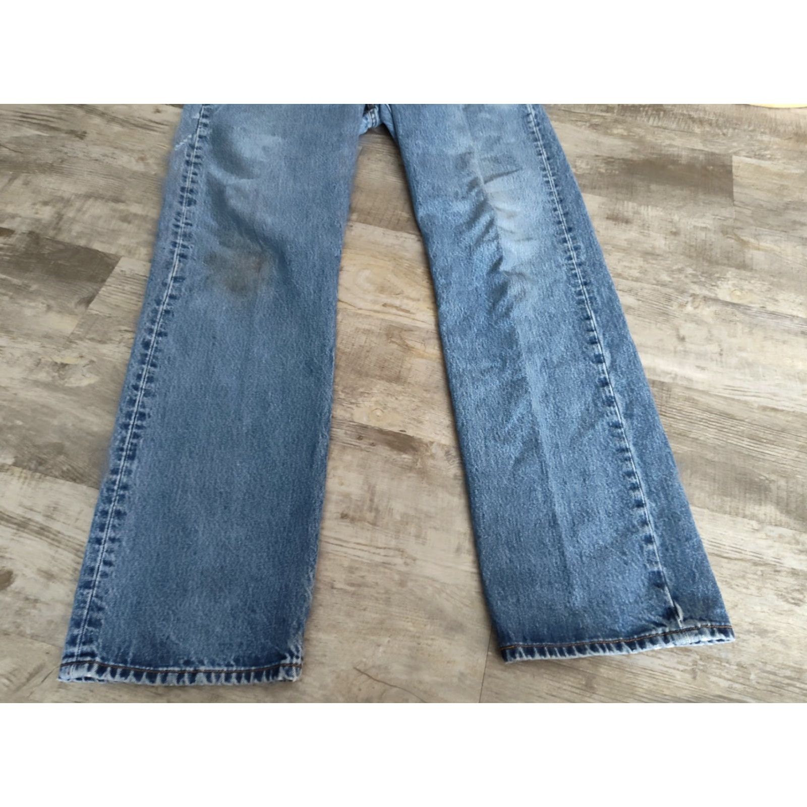 Levi's VINTAGE Levi's 501 Jeans Mens 36x34 Denim Classic Straight Mid-Rise 90s Biker Blue Button Fly Made in Mexico Size US 36 / EU 52 - 3 Thumbnail