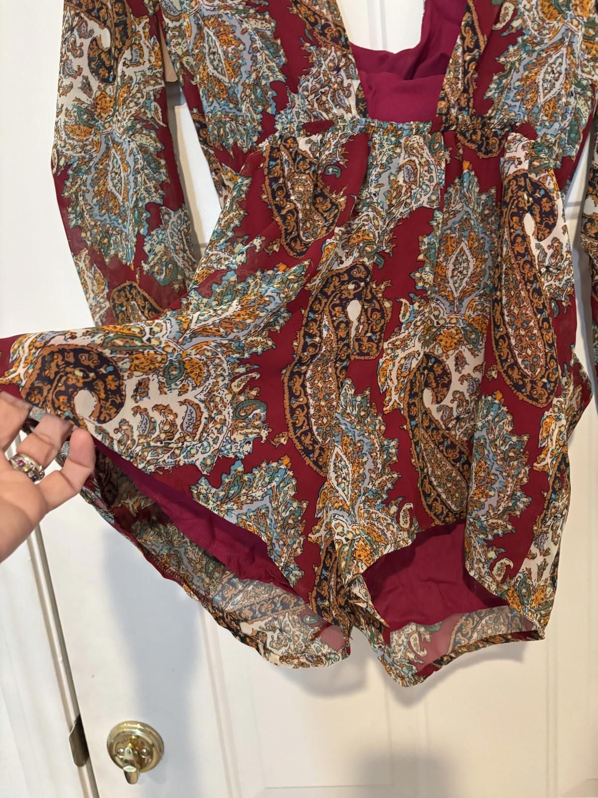 Designer Women's sz S Luca multi colored shorts jumpsuit #599 new Size 28" / US 6 / IT 42 - 3 Thumbnail