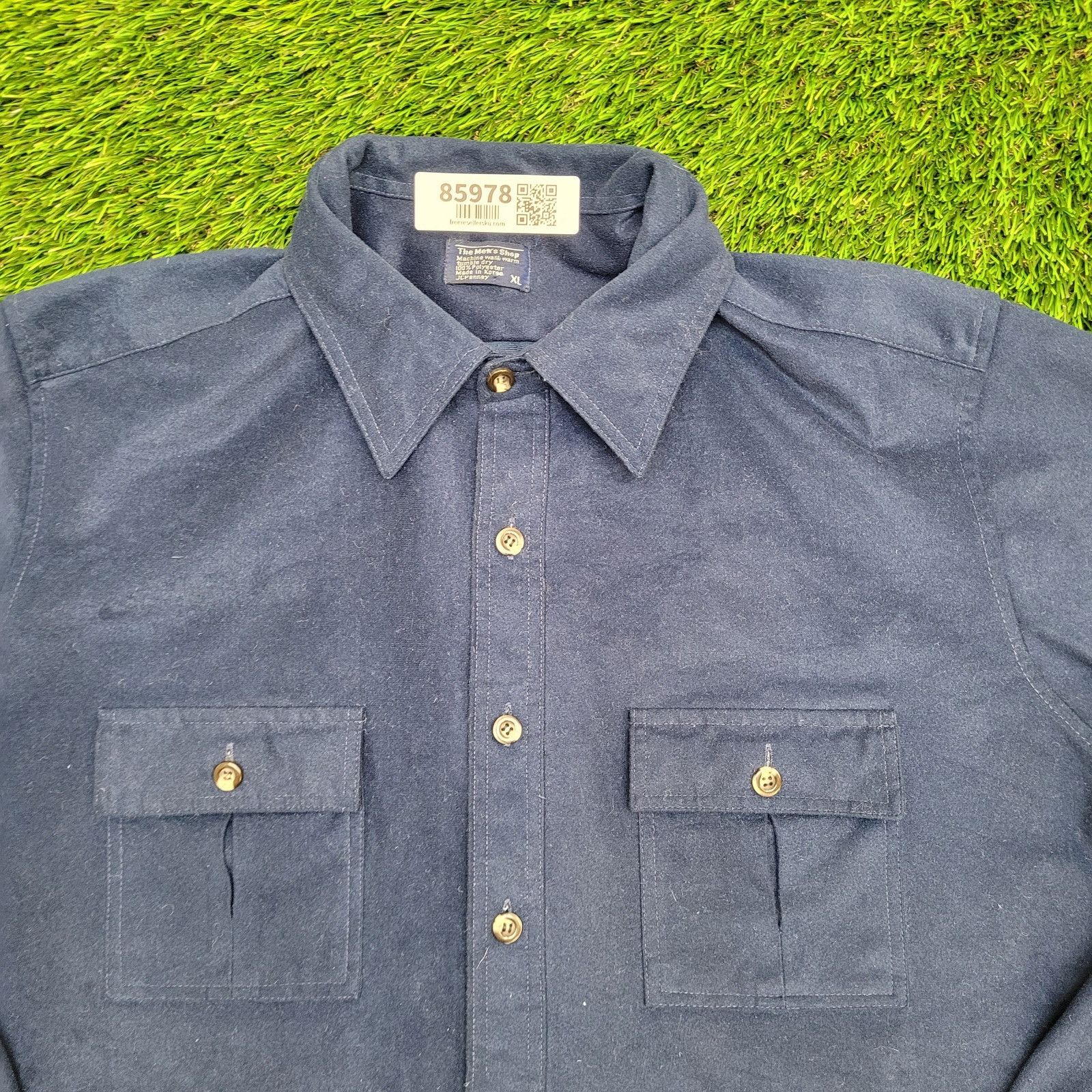 Other VTG JCPenney The Mens Shop Brushed Polyester Button Shirt XL Size US XL / EU 56 / 4 - 2 Thumbnail