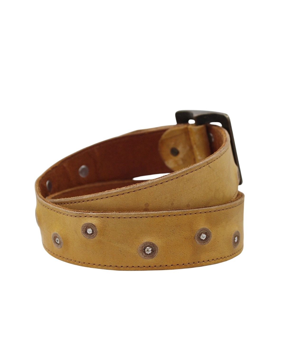 Vintage 2000S BOS.B. HONEY TAN RIVETED ROLLER BELT – NO PIN BUCKLE Size ONE SIZE - 3 Thumbnail