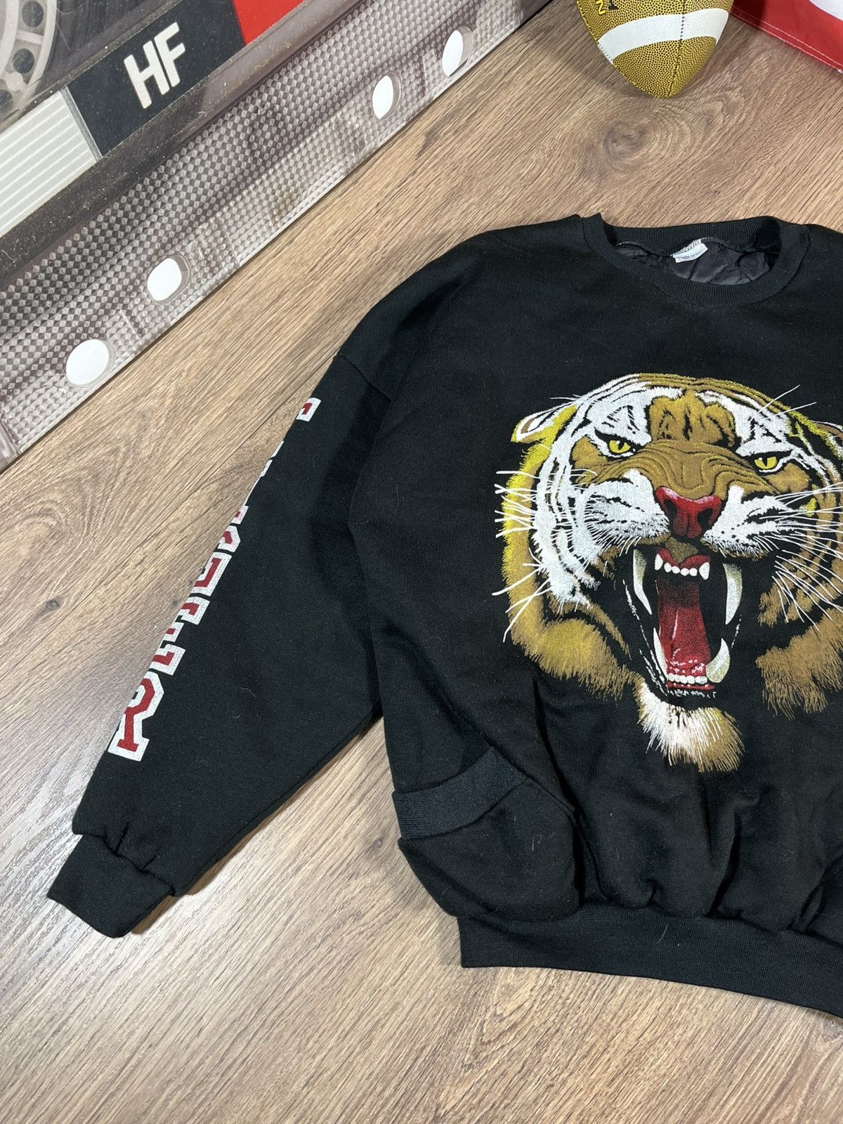 Vintage Vintage 90s Tiger🐯 Rare Sweatshirt warm with pockets Size US XL / EU 56 / 4 - 2 Thumbnail