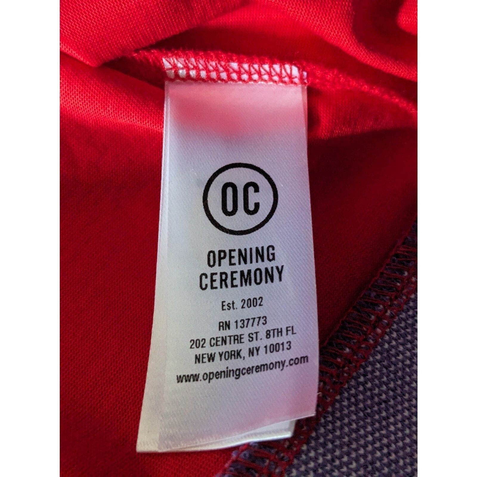 Opening Ceremony Opening Ceremony Red Cropped Shirt Medium | Stylish Modern Size M / US 6-8 / IT 42-44 - 4 Thumbnail