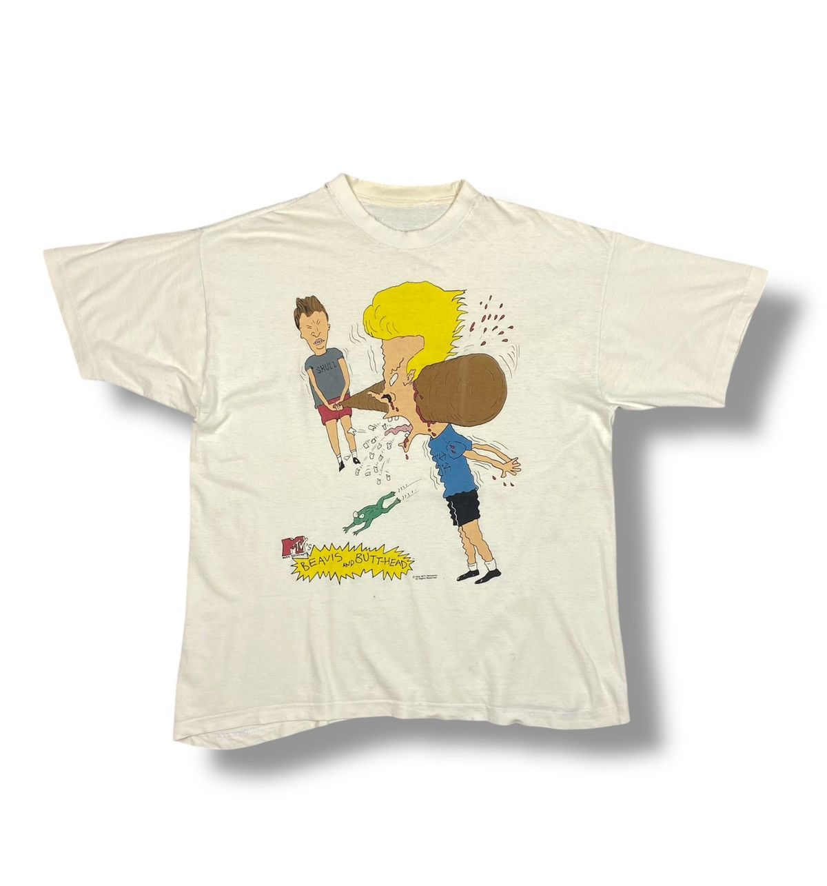 Mtv Vintage 1994 Beavis and Butt-Head Heavy Distressed Tee MTV Size US L / EU 52-54 / 3 - 1 Thumbnail