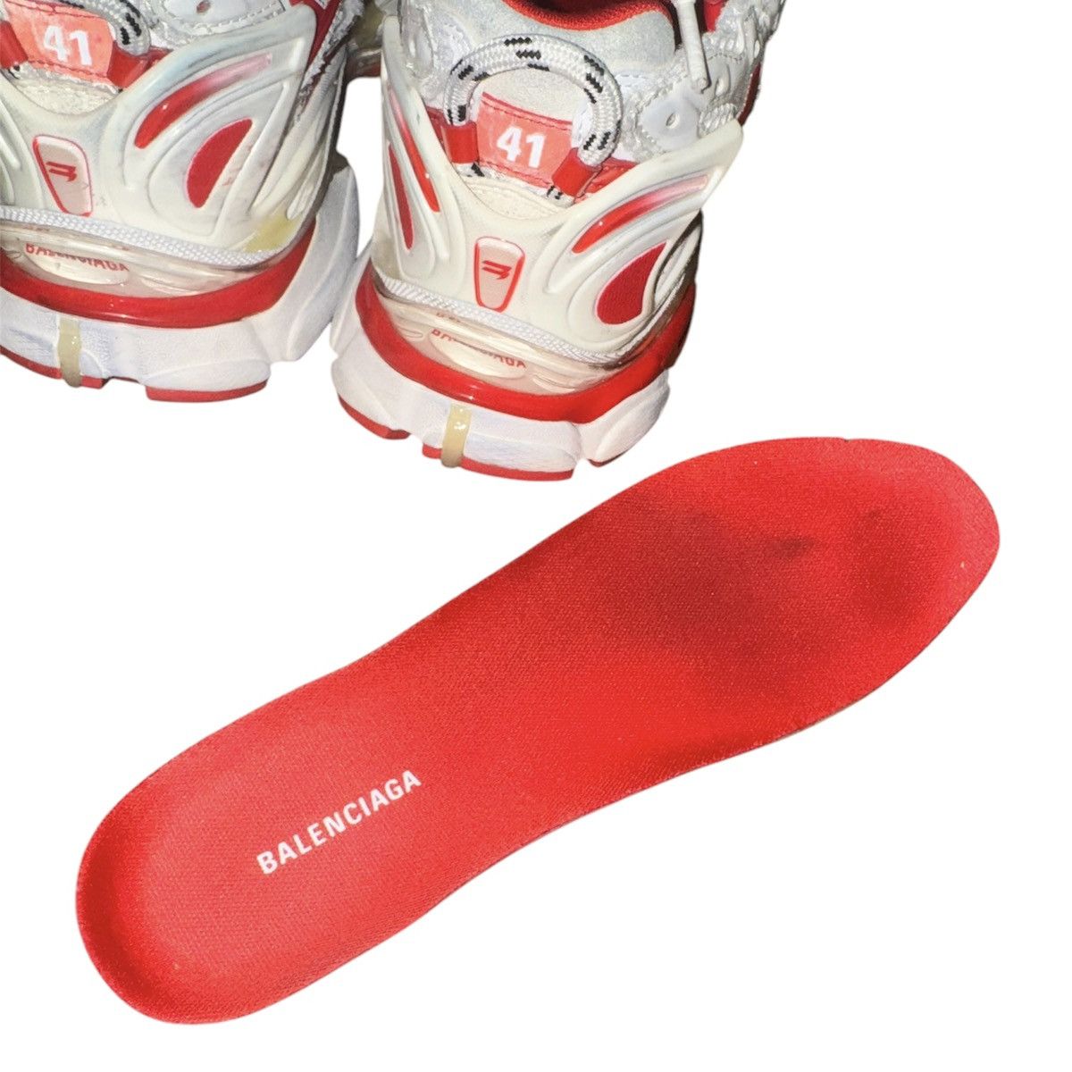 Balenciaga Balenciaga Runners White/Red 41 Size US 8.5 / EU 41-42 - 8 Thumbnail