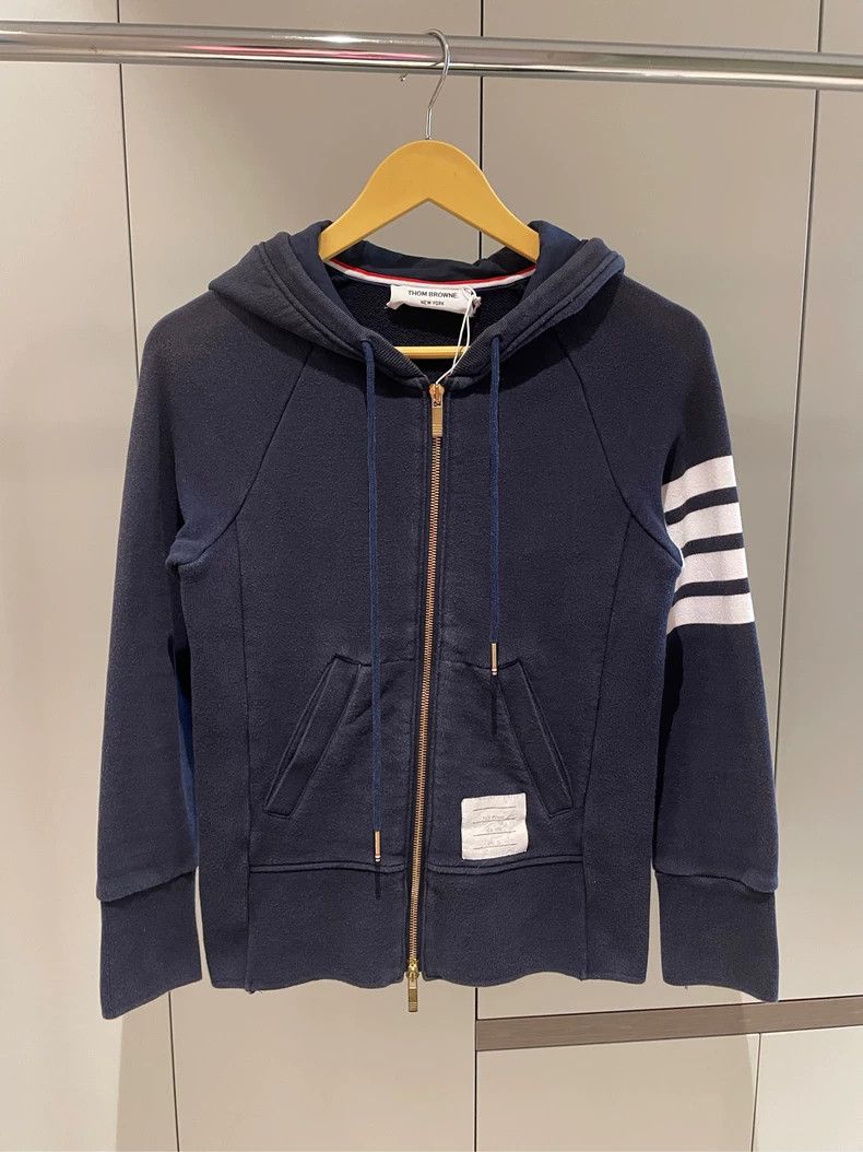 Thom Browne Thom browne Size 00 Dark blue classic four-striped zipper Size US XXS / EU 40 - 2 Thumbnail