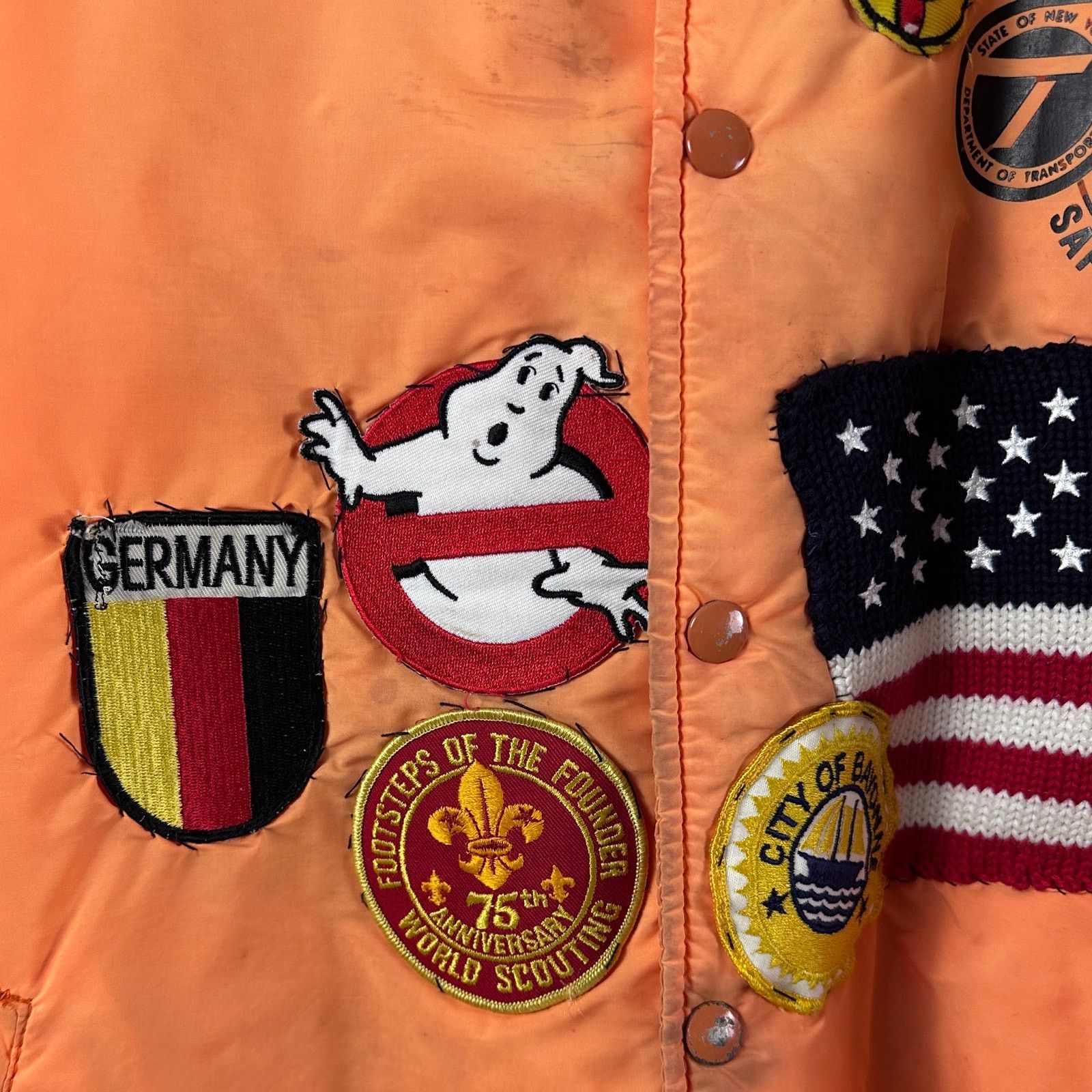 Vintage Vintage A$AP Bari Orange 70s Patch Coach Jacket Size US L / EU 52-54 / 3 - 3 Thumbnail