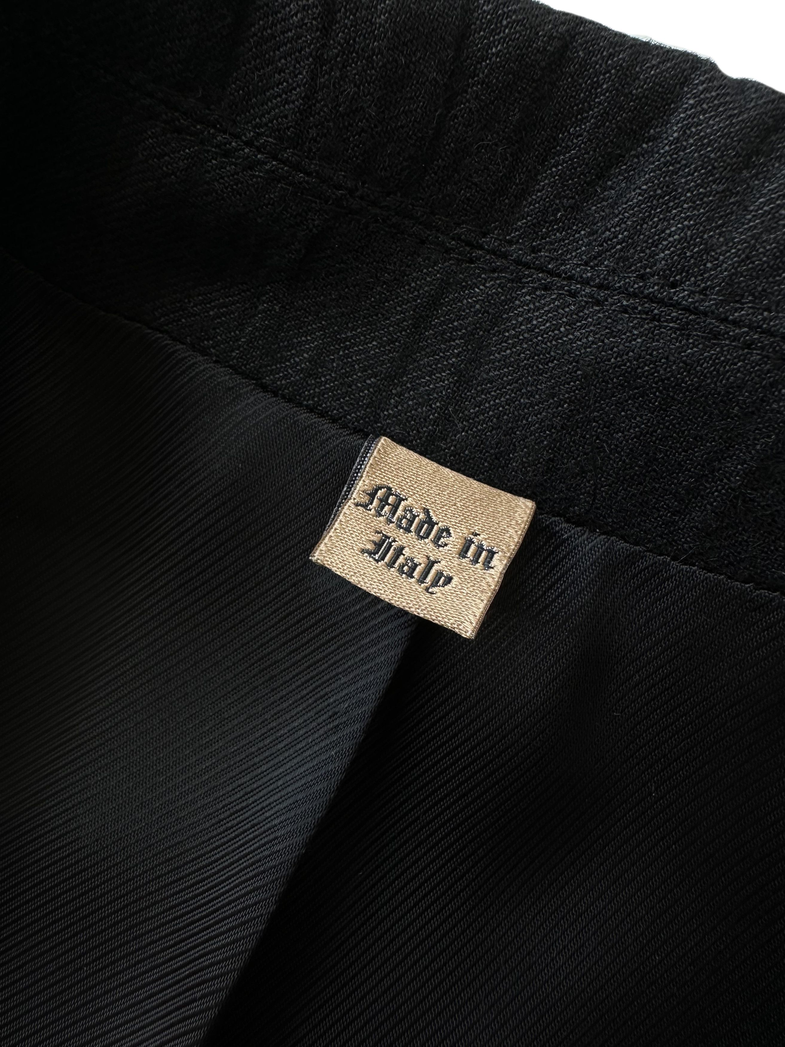 John Galliano John Galliano black crushed wool blazer Size 48R - 6 Thumbnail