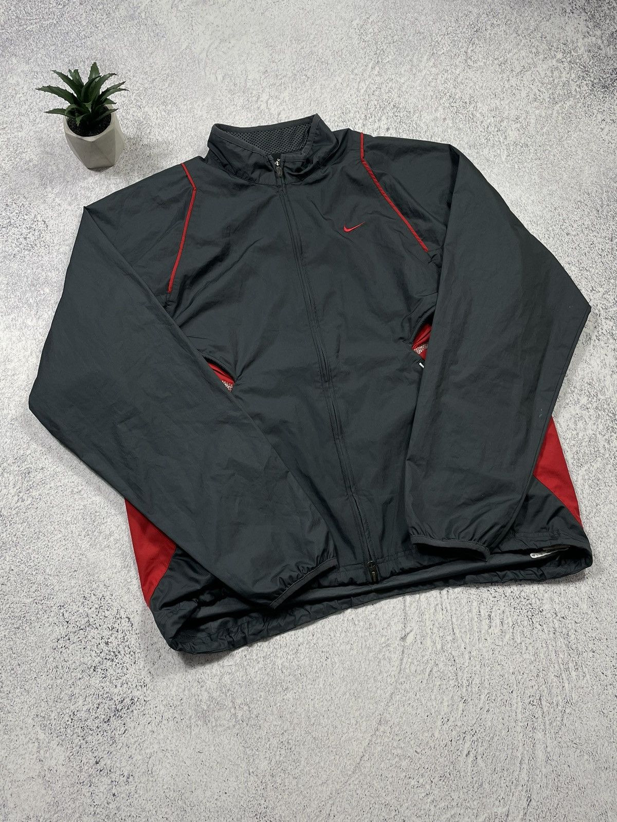 Nike × Vintage Vintage Nike Nylon Drill Y2K Training Jacket Size US XL / EU 56 / 4 - 2 Thumbnail