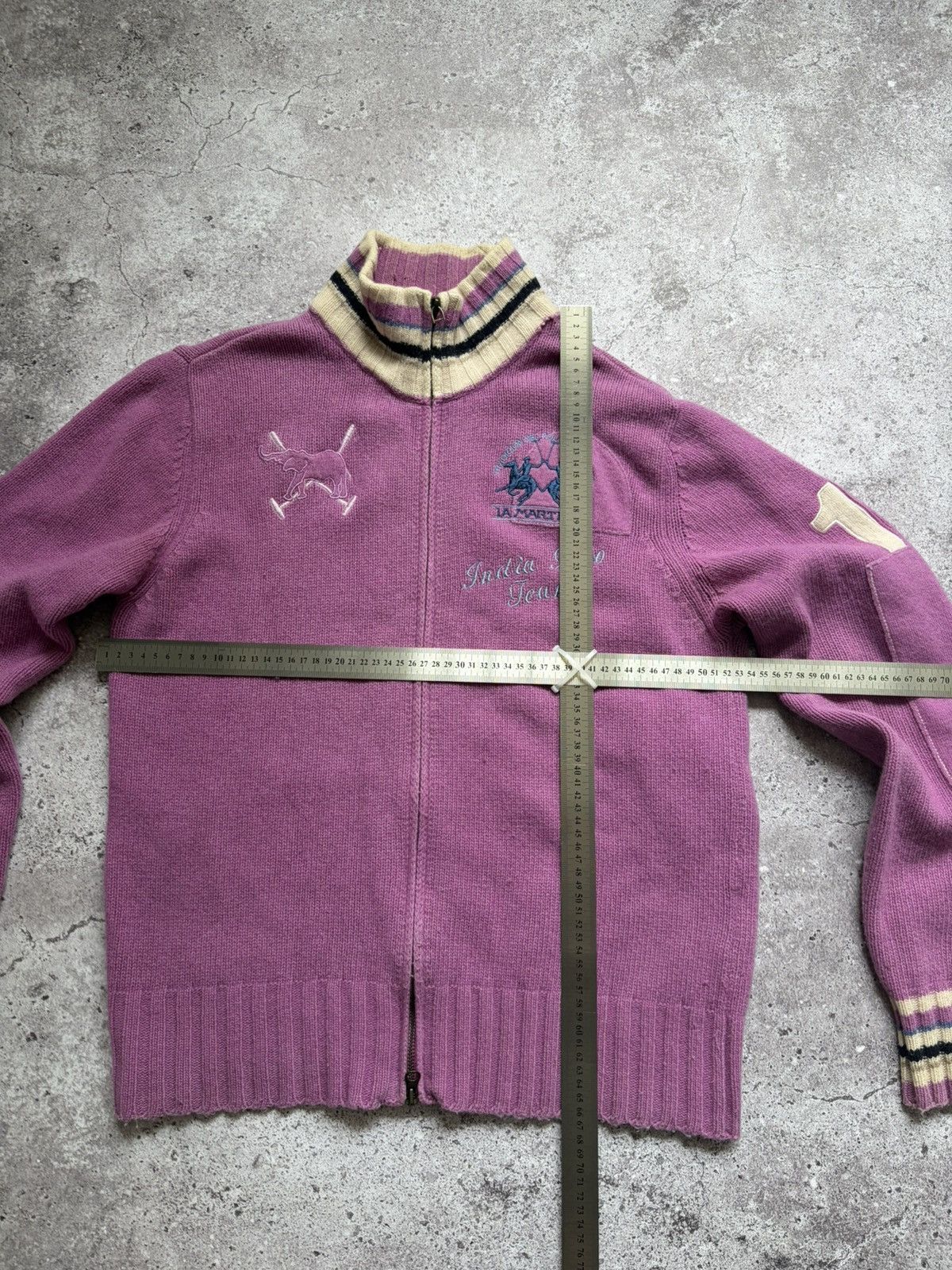 La Martina Vintage La Martina Number 1 Pink Zip Sweater Size US L / EU 52-54 / 3 - 12 Thumbnail