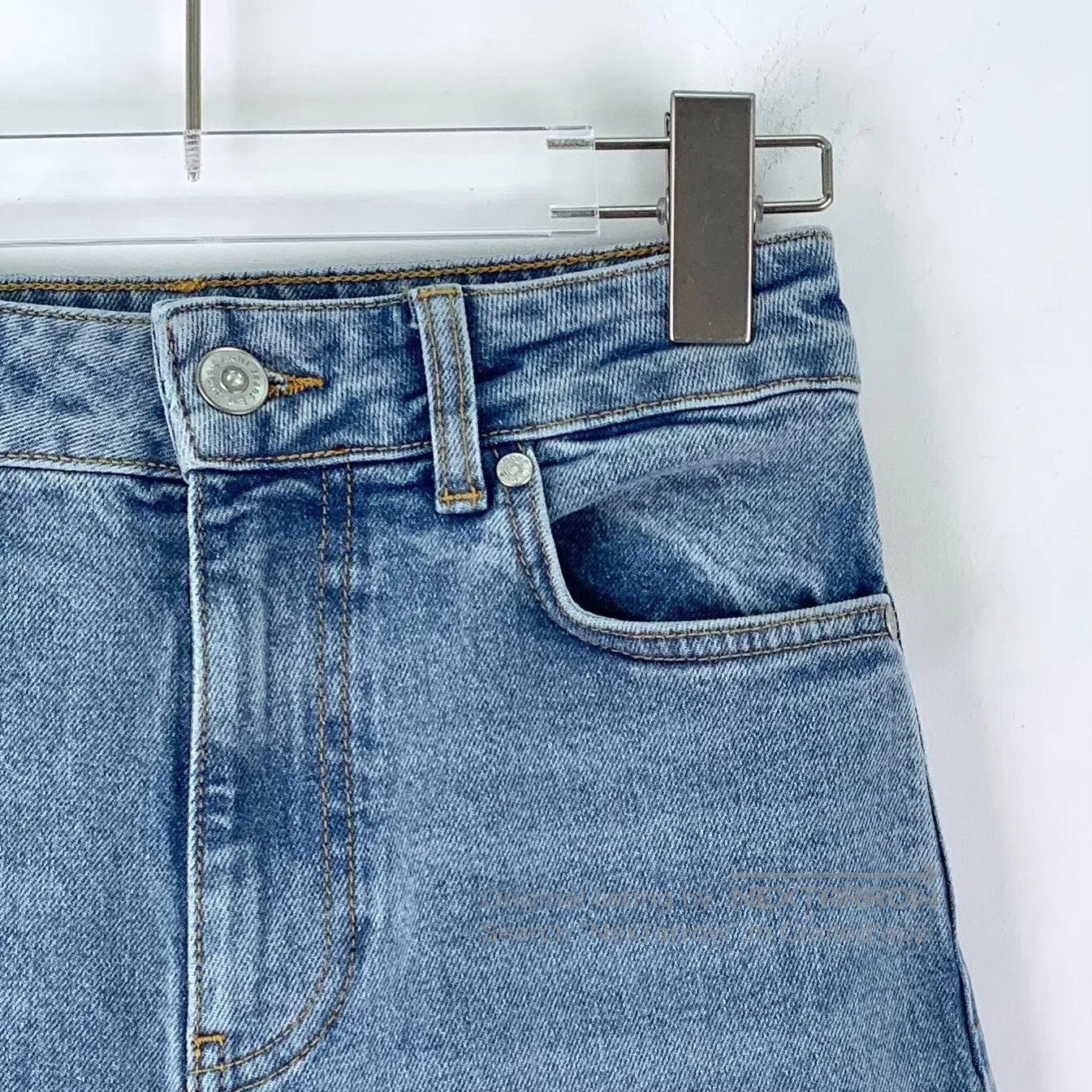 Ganni GANNI Light Blue Washed Cotton Casual Jeans| Size 25" / US 0 / IT 36 - 3 Thumbnail