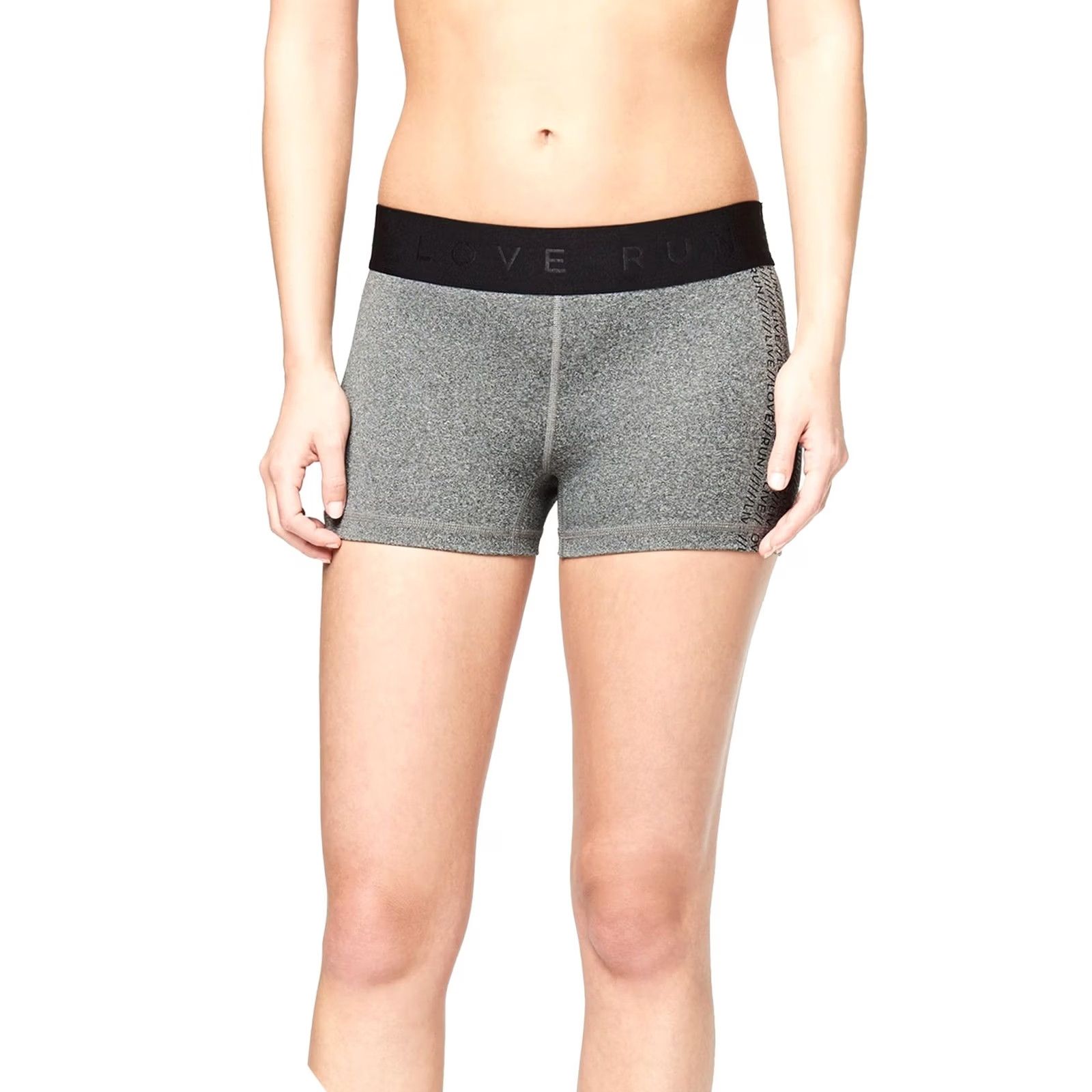 Aeropostale AeroPostale Womens Rubber Logo Athletic Compression Shorts, 017, Juniors, M Size 32" / US 10 / IT 46 - 2 Thumbnail