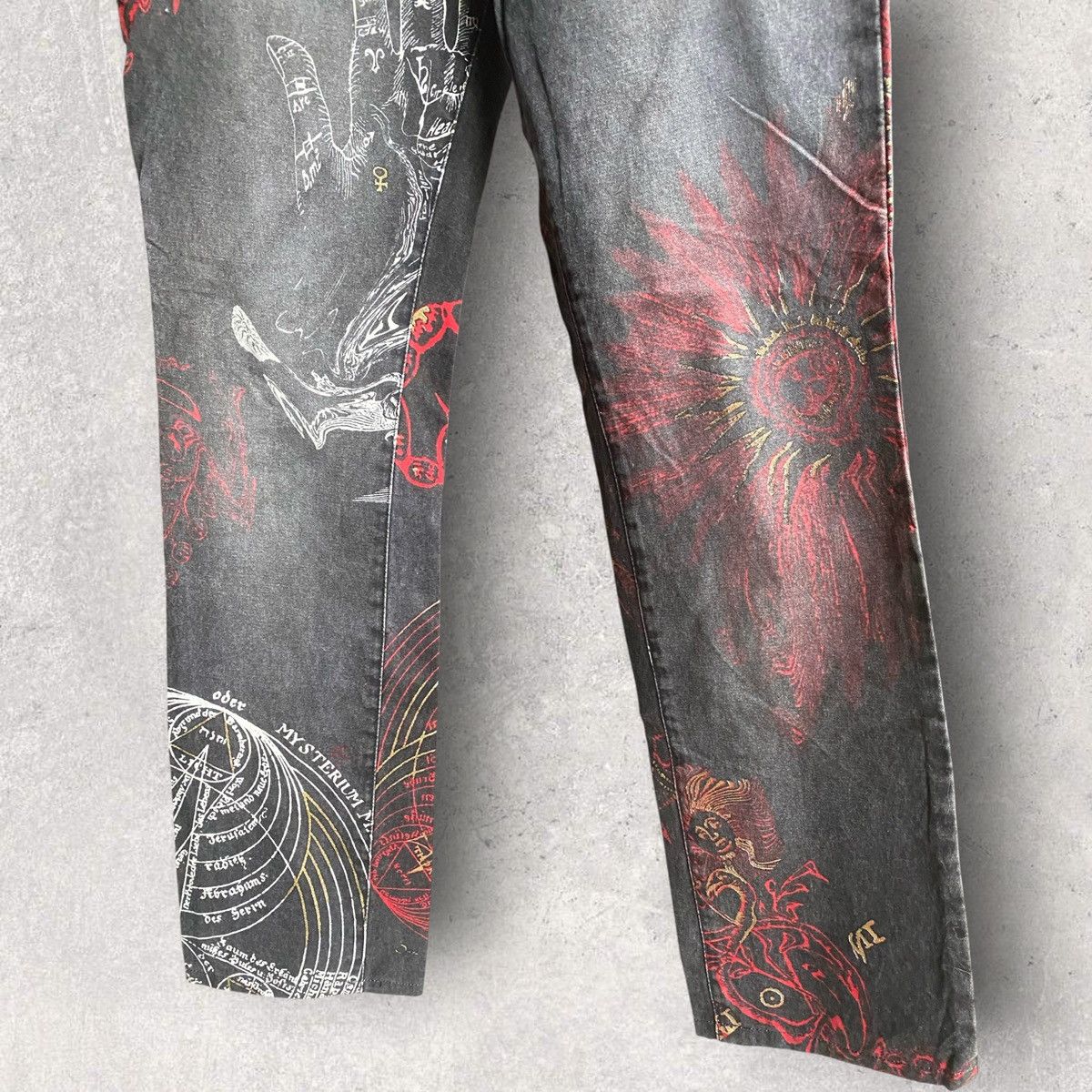 Roberto Cavalli Vintage 00’s Astrology Print Denim Size US 30 / EU 46 - 3 Thumbnail